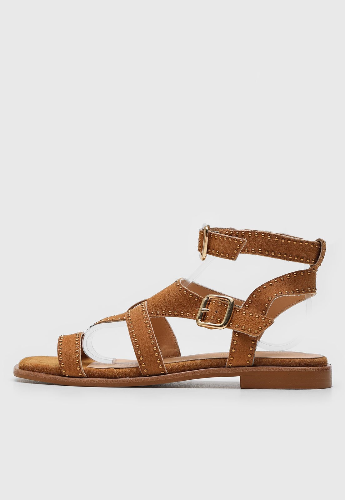 Imagem principal Rasteira Gladiadora Luiza Barcelos Tachas Luiza Barcelos caramelo