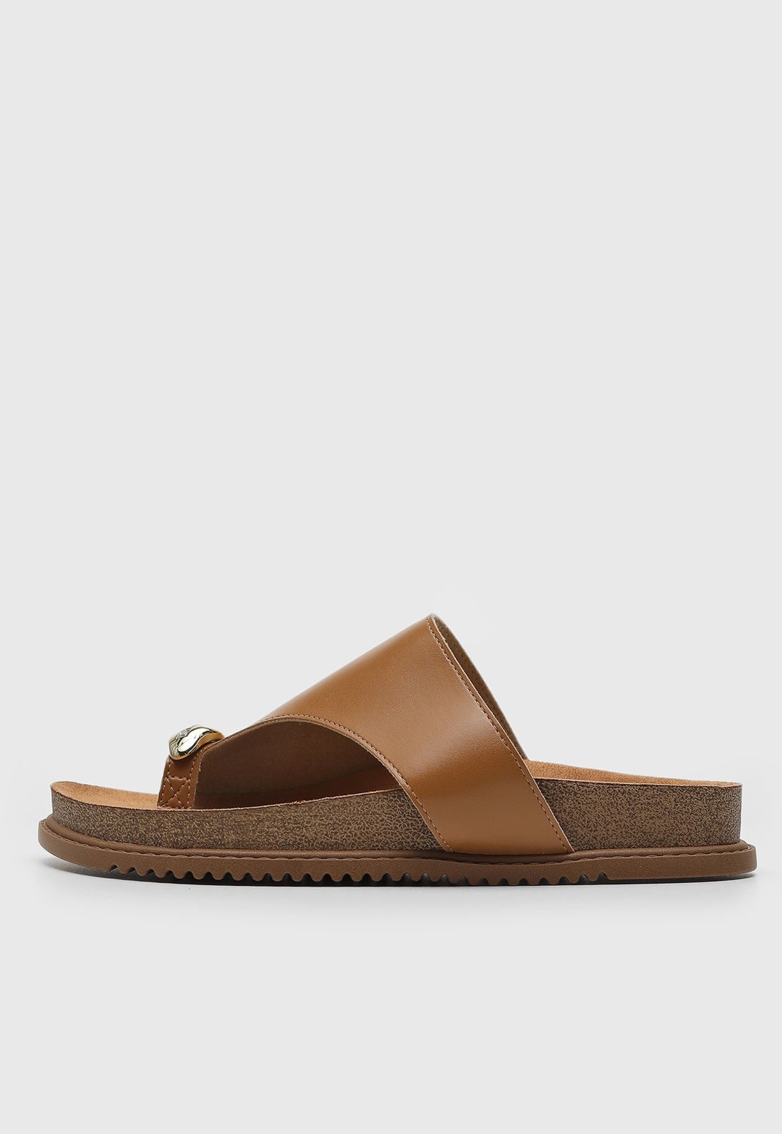 Imagem principal Rasteira Aberta Beira Rio Detalhe Metálico BEIRA RIO caramelo