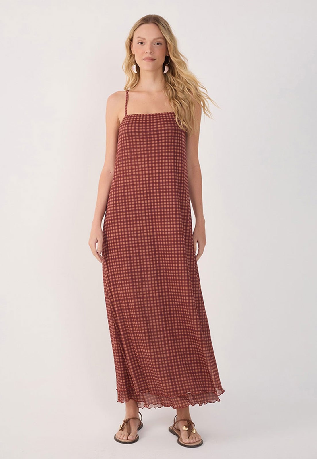 Imagem principal Vestido Dress To Longo Xadrez Dress to vermelho