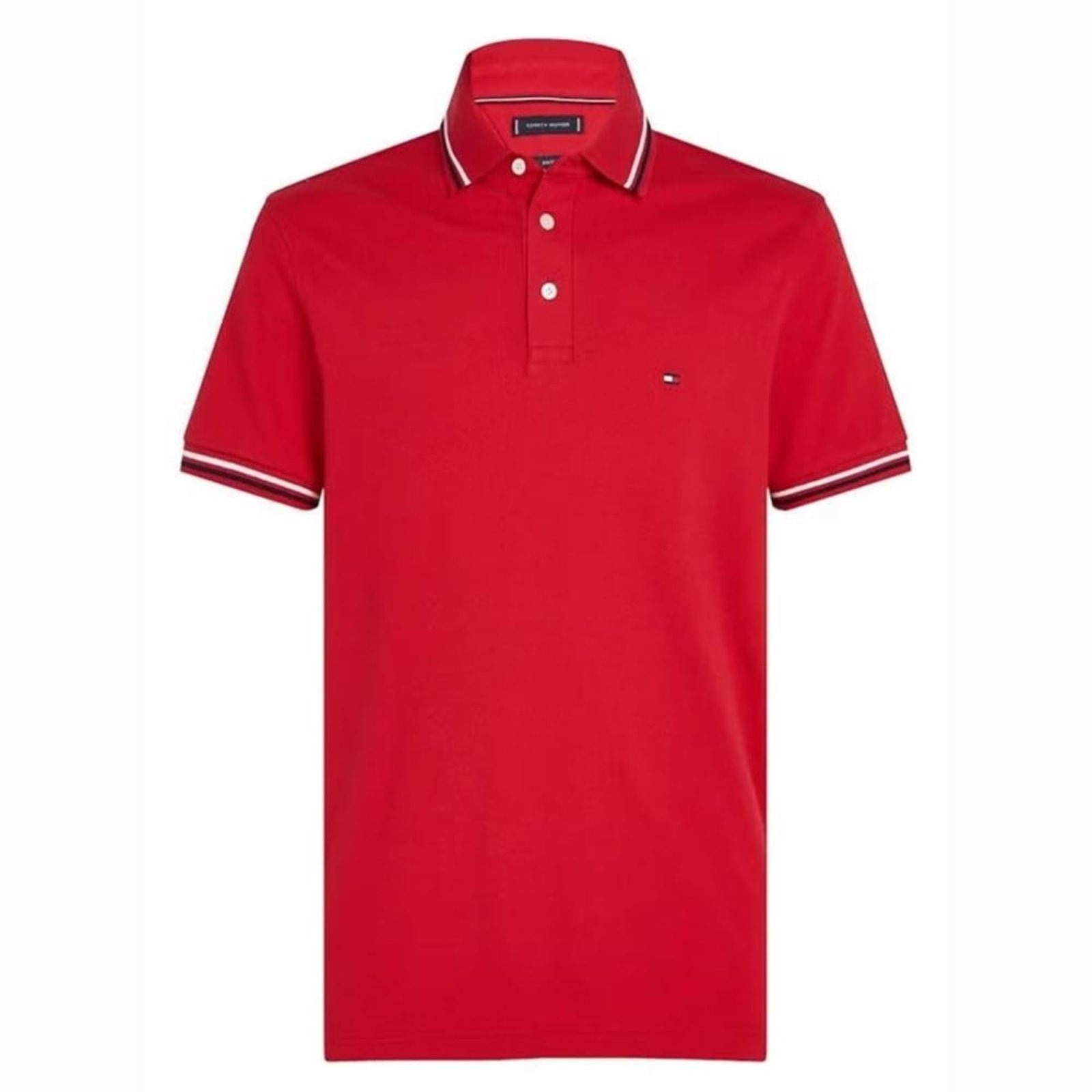 Imagem principal Camisa Polo Tommy Hilfiger Tipped Slim Fit Masculina Red Tommy Hilfiger vermelho red