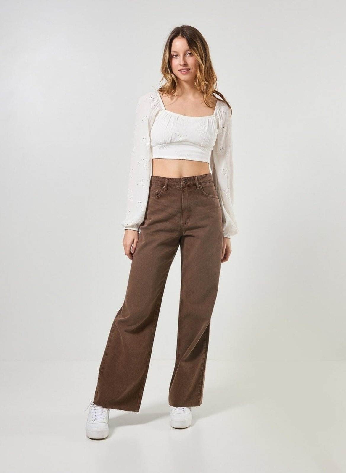 Imagem principal Calça Jeans Wide Leg Marrom Youcom multicolorido