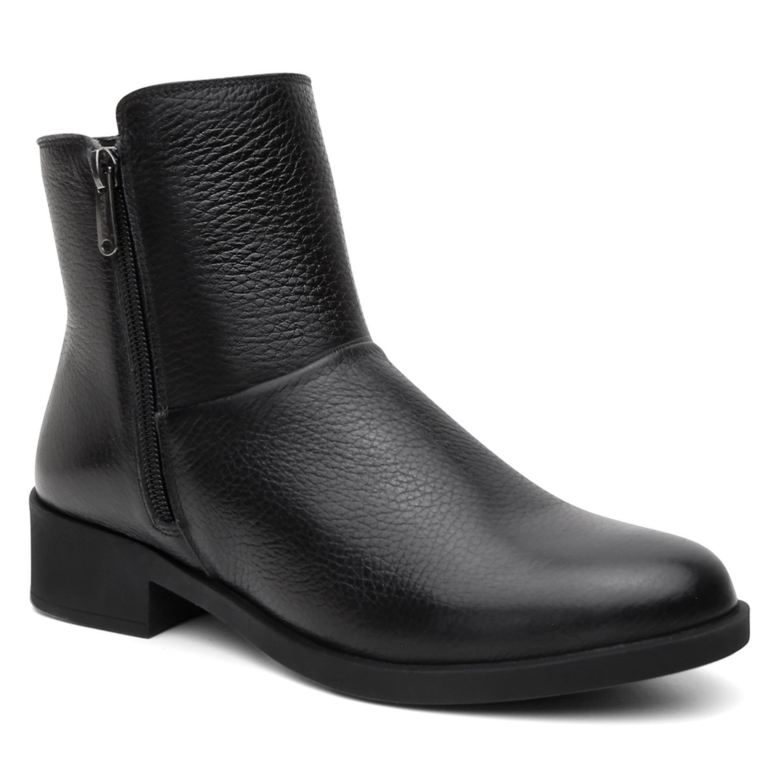 Imagem principal Bota Feminina Cano Curto Thayla Couro Vittal Conforto Preta USE VITTAL preto