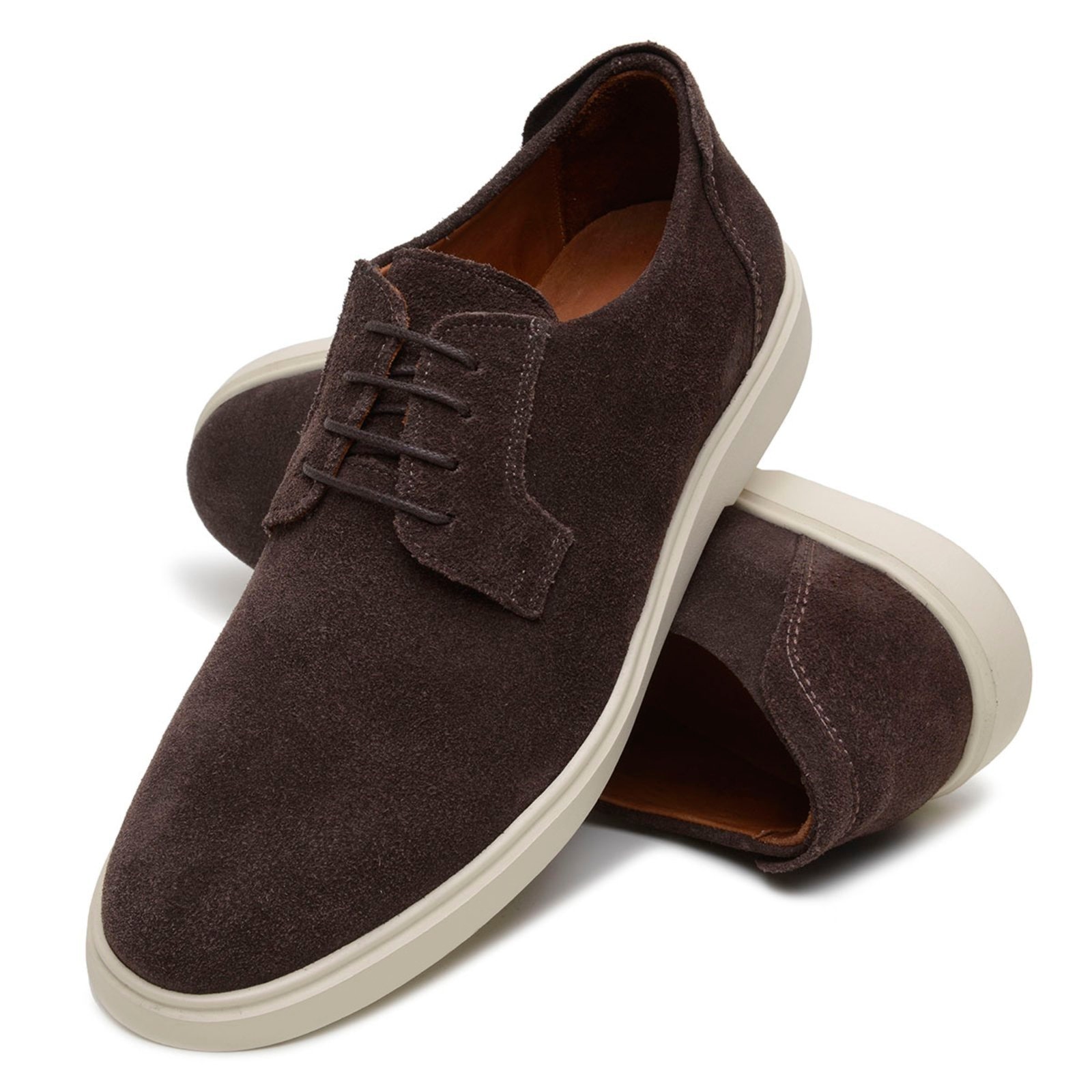 Imagem principal Sapato Masculino Mocassim Veritimo Brogue Em Couro Derby Loafer Casual Elegante Veritimo café