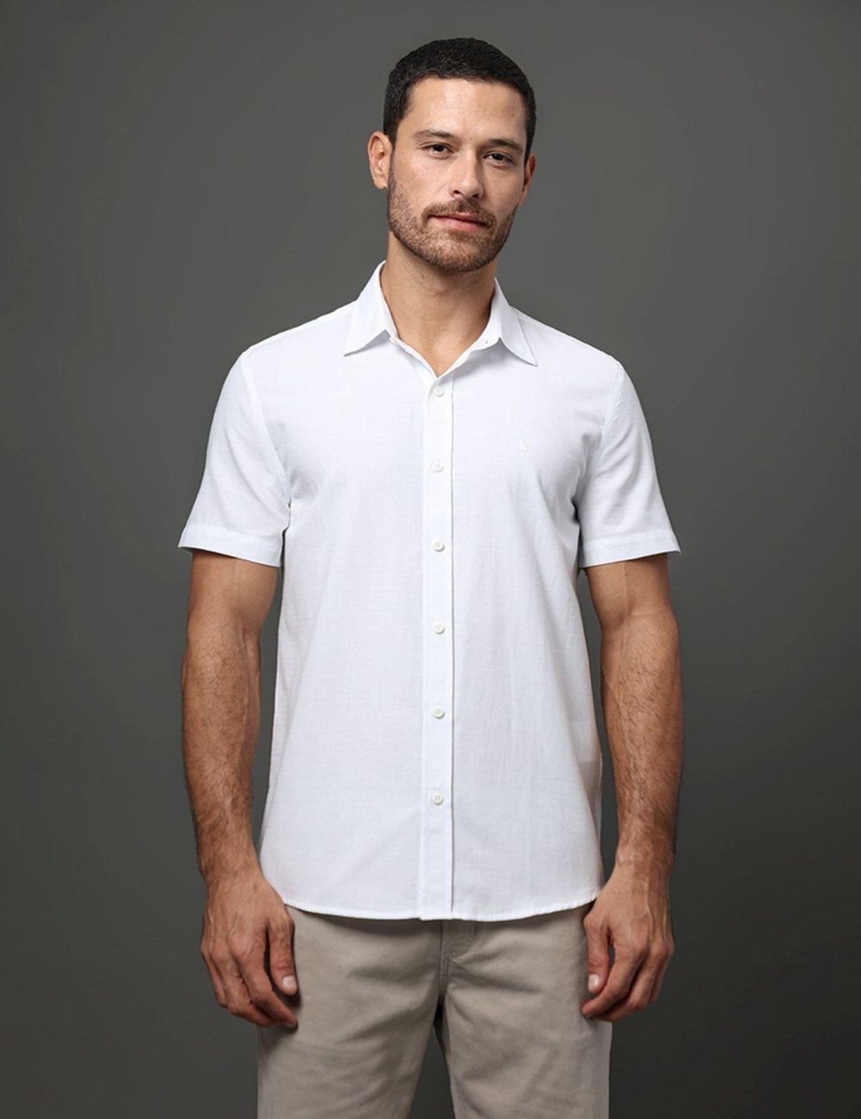 Imagem principal Camisa Masculina Chevron Calvin Klein Jeans Calvin Klein Jeans branco