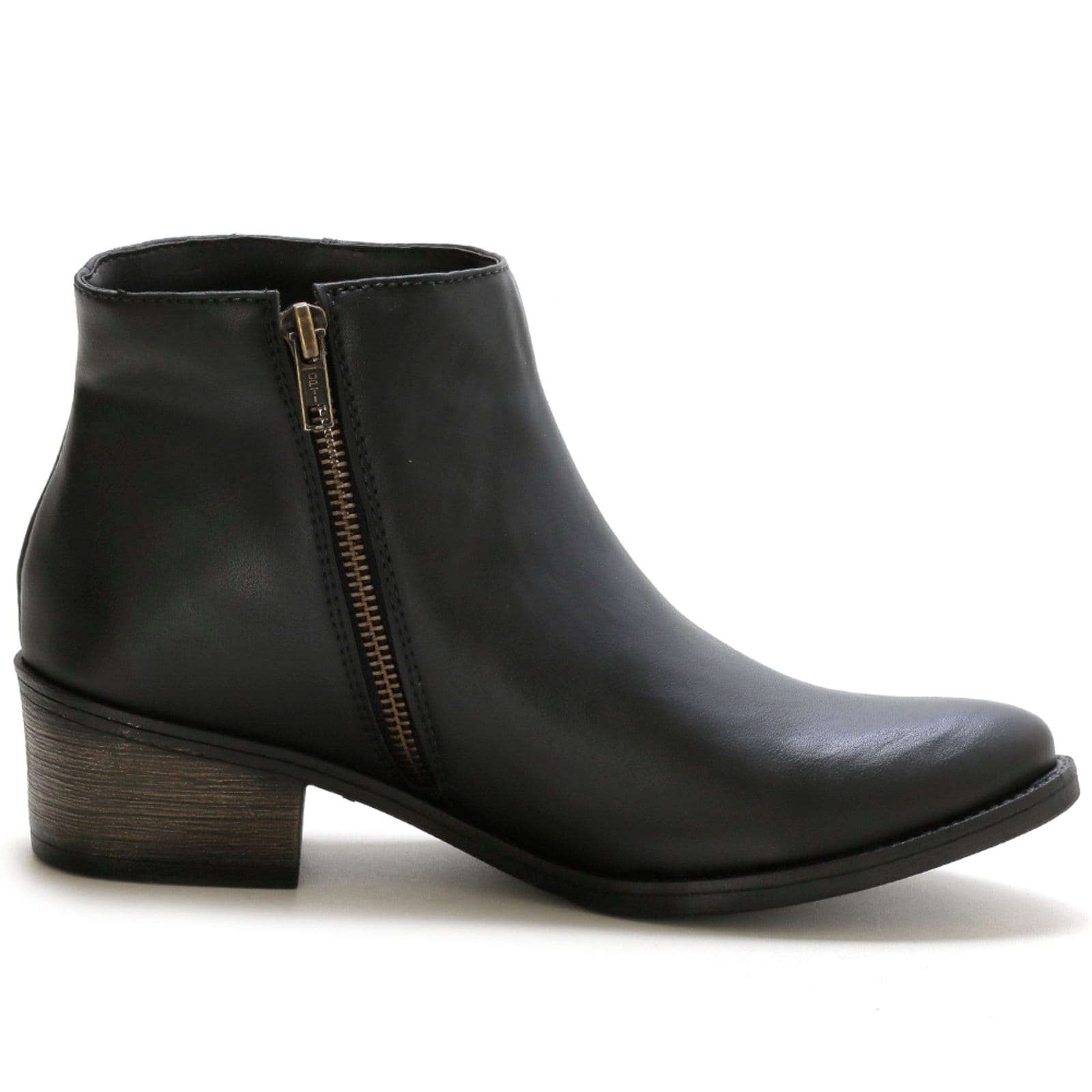 Bota Feminina Lavini Shoes Lisa Cano Curto Ziper Lateral