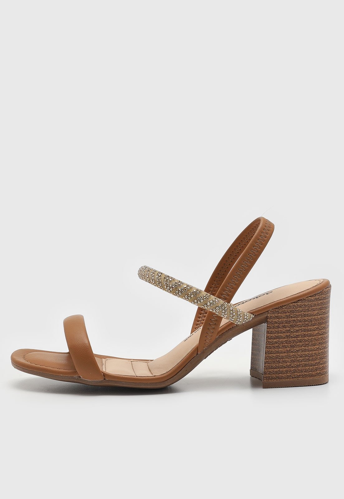 Imagem principal Sandália Feminina Dakota Tiras Pedrarias Dakota caramelo