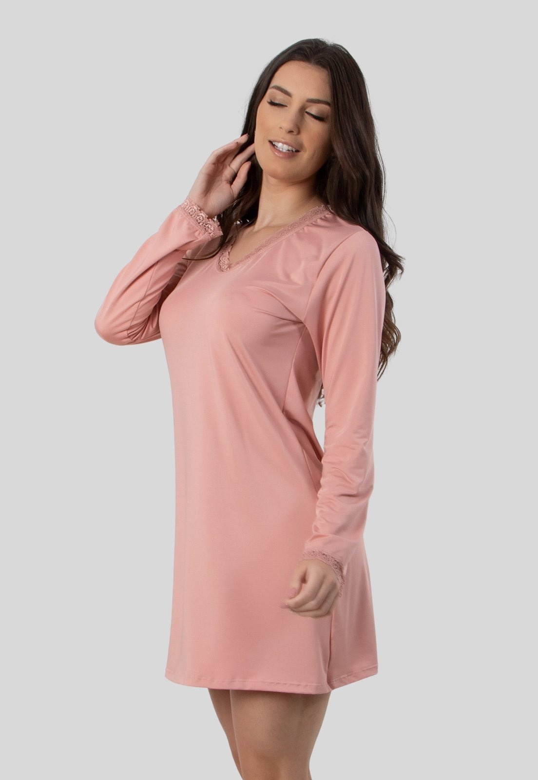 Imagem principal Camisola Diluxo Manga Longa liganete Rosa Diluxo preto rosa
