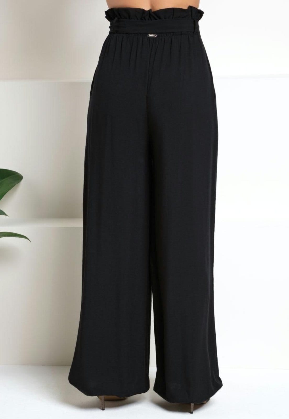 Calça Pantalona Clochard Com Faixa