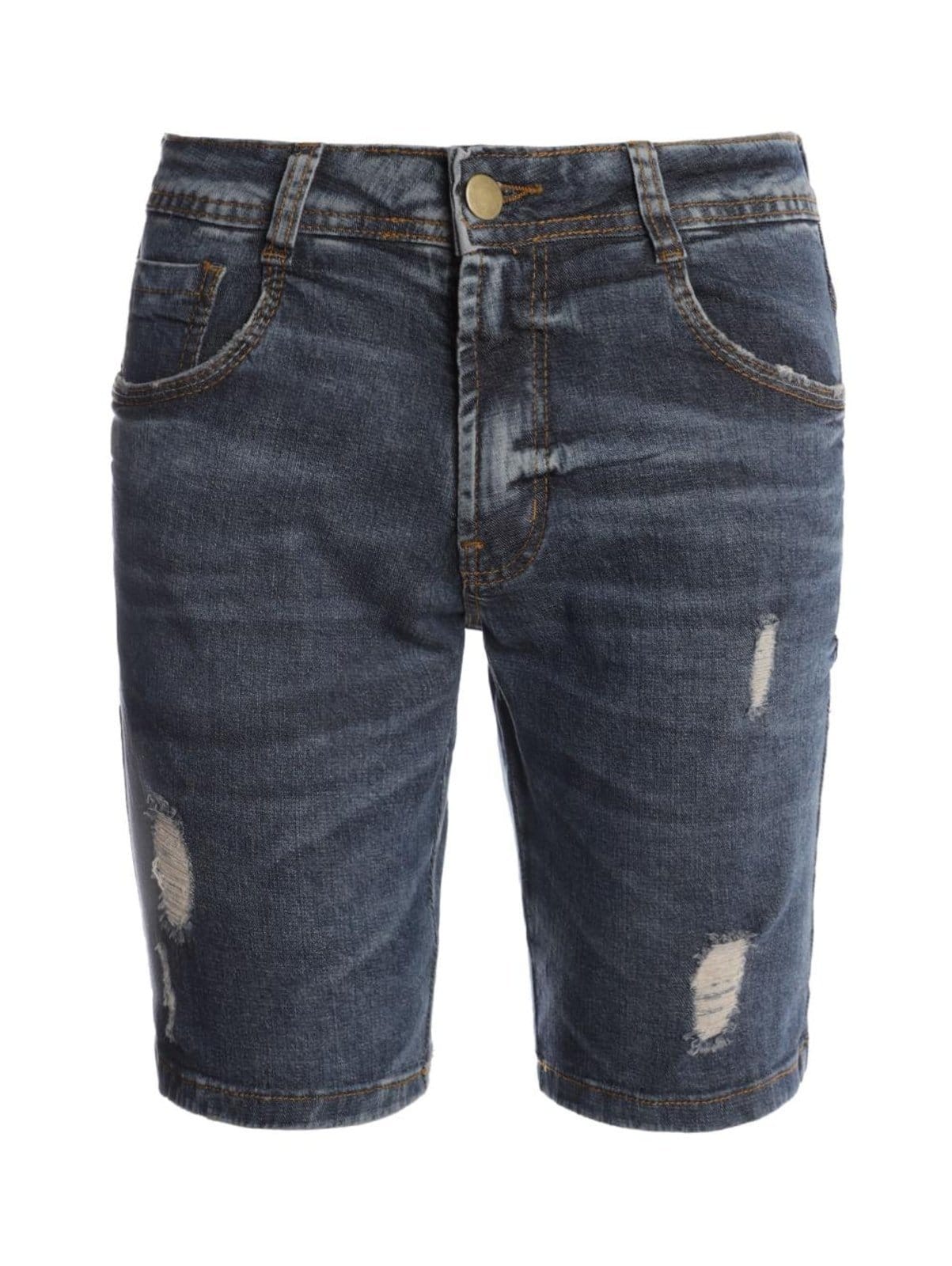 Bermuda Jeans Puídos Masculina