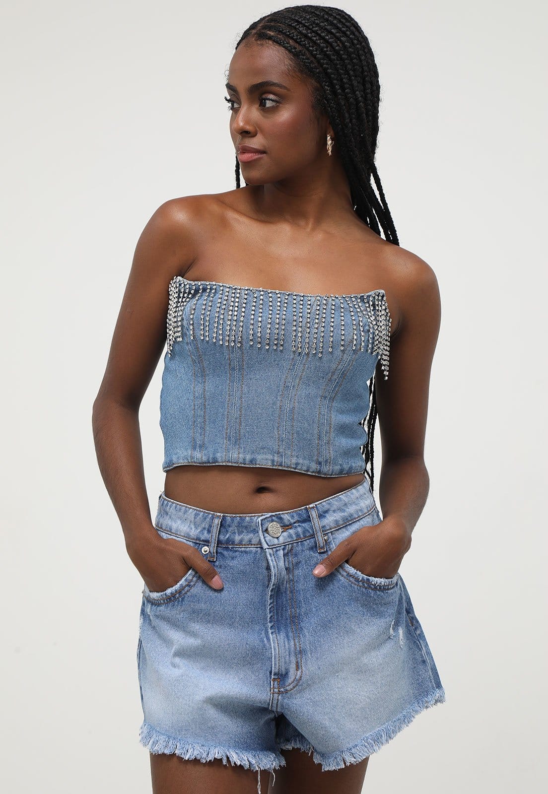 Top Jeans My Favorite Things Tomara Que Caia Pedraria