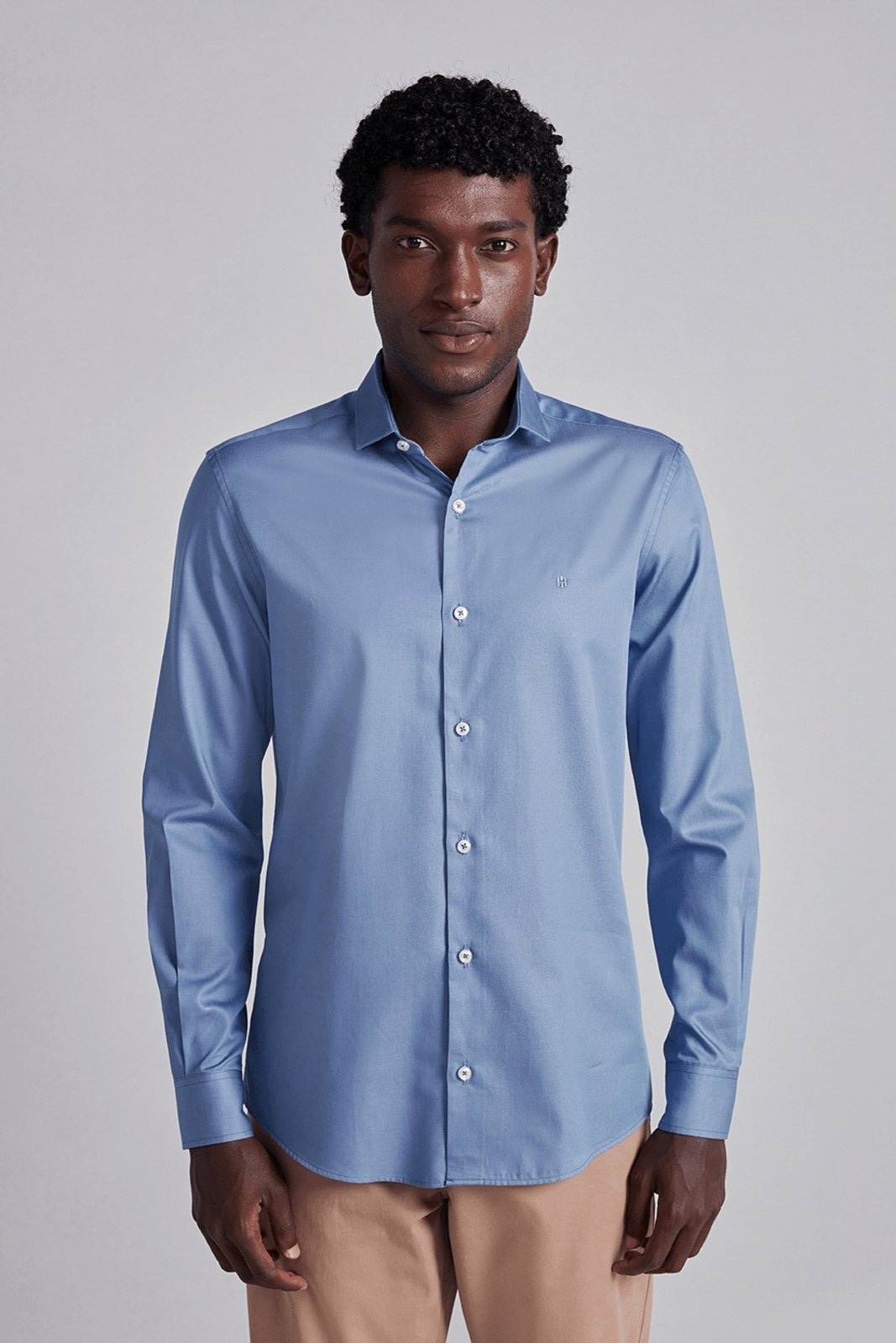 Imagem principal HIGHSTIL Camisa Lisa Linho Comfort Médio HIGHSTIL azul