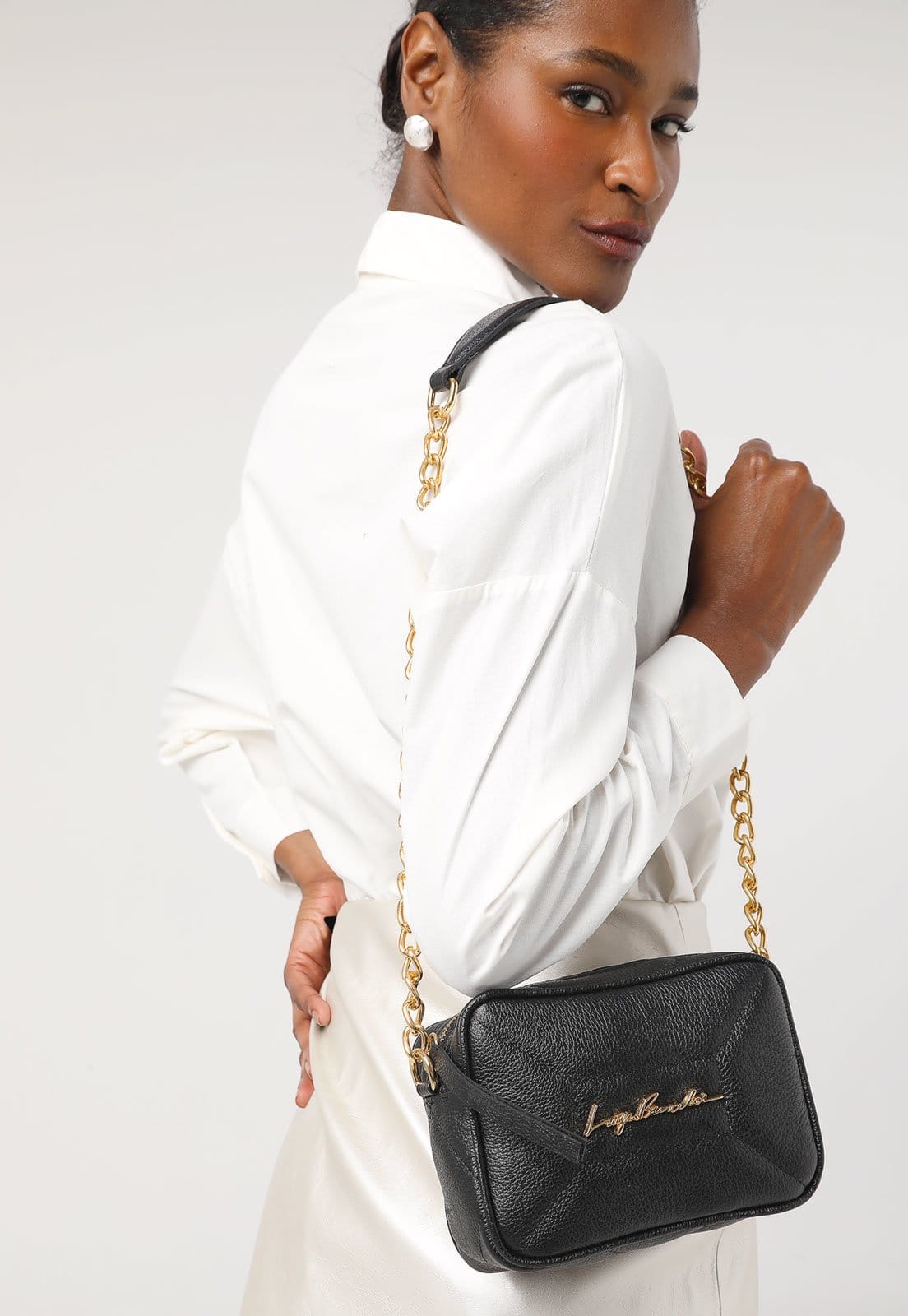 Bolsa Luiza Barcelos Corrente Preta