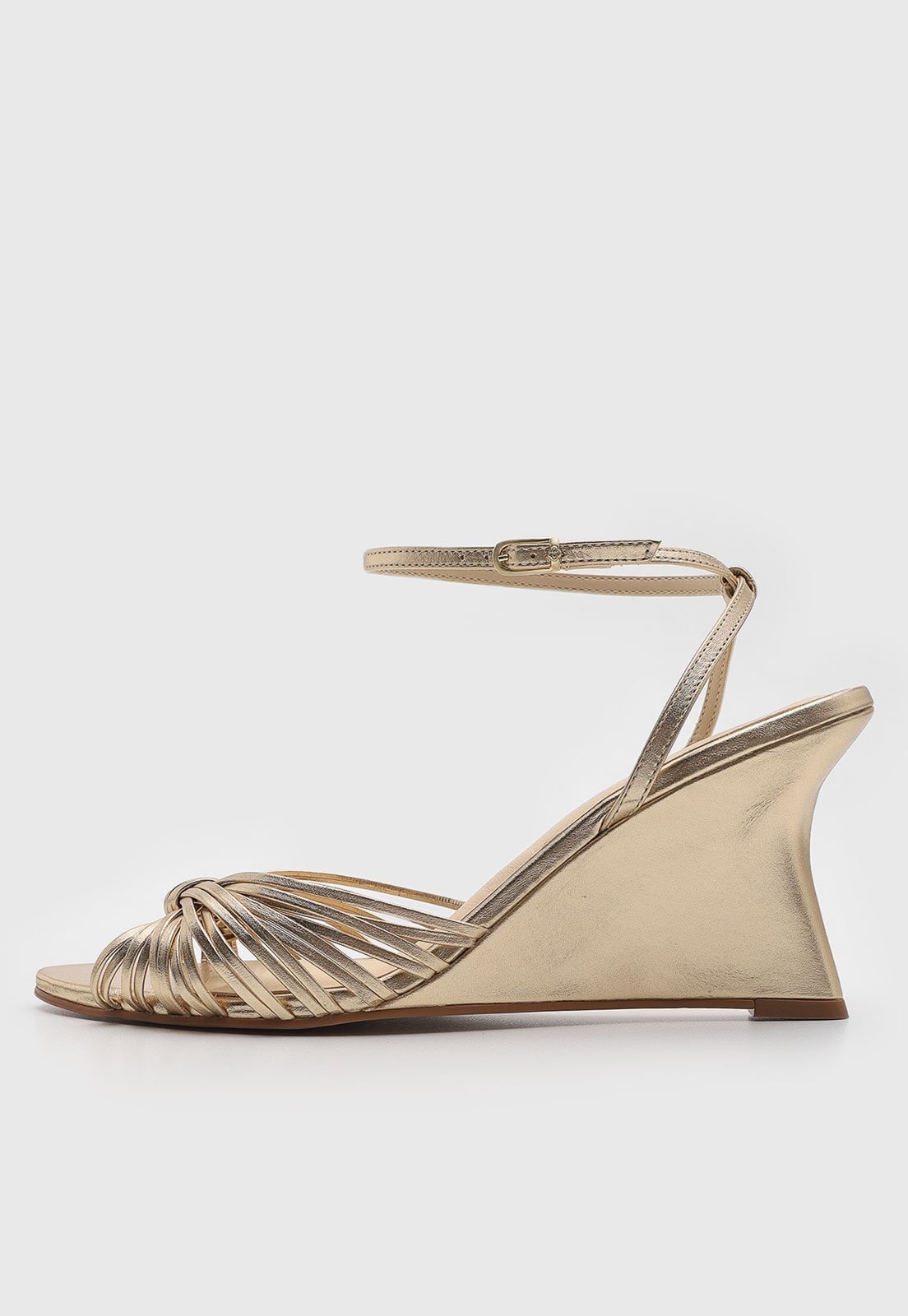Imagem principal Sandália Feminina Capodarte Tiras Metalizada Dourada Capodarte dourado