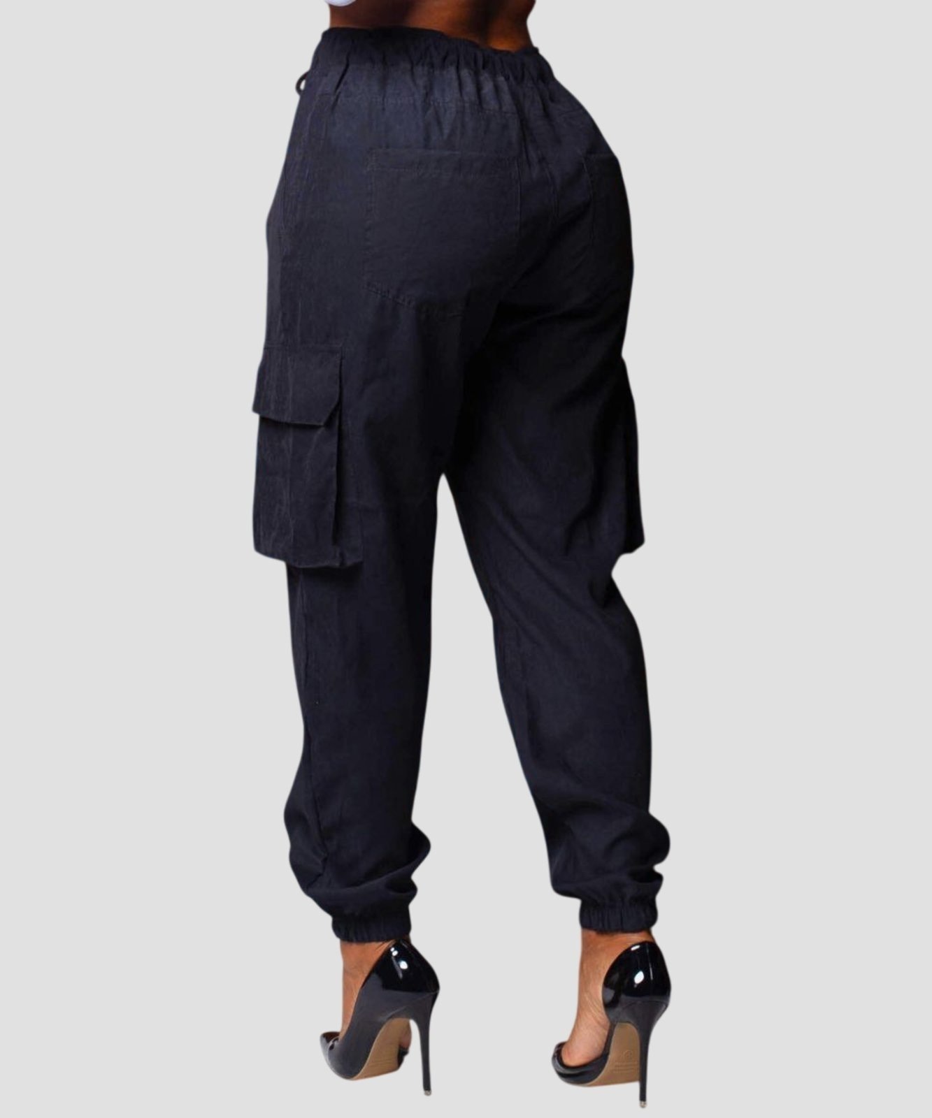 Imagem principal Calça Feminina Sarja Jogger Cargo Cor Razon Jeans preto