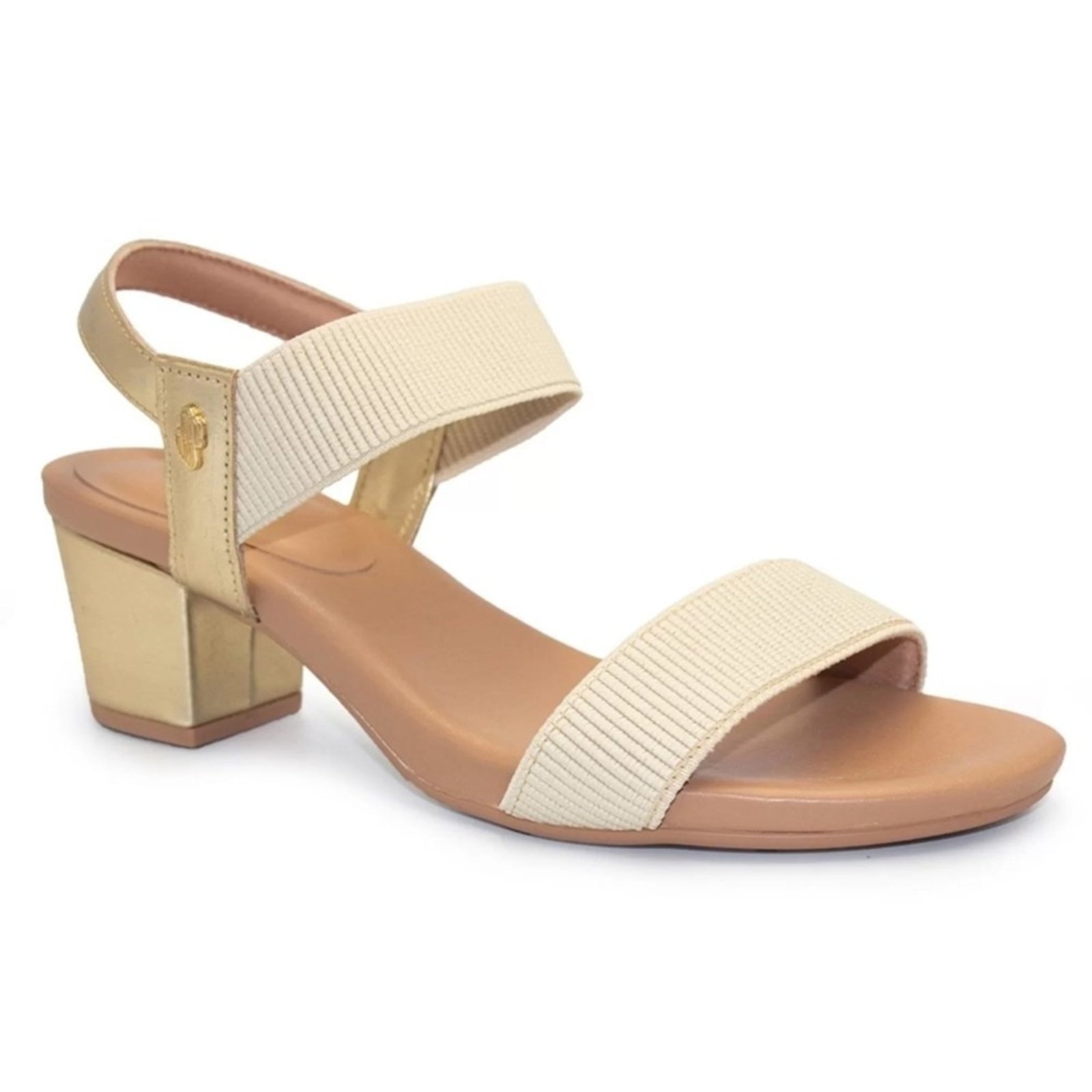 Imagem principal Sandália Usaflex Salto Bloco Feminina Usaflex bege