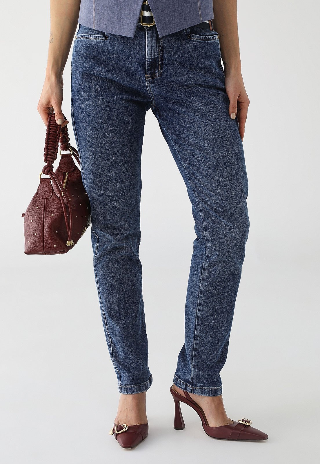 Imagem principal Calça Jeans Maria Valentina Skinny Pesponto Maria Valentina azul