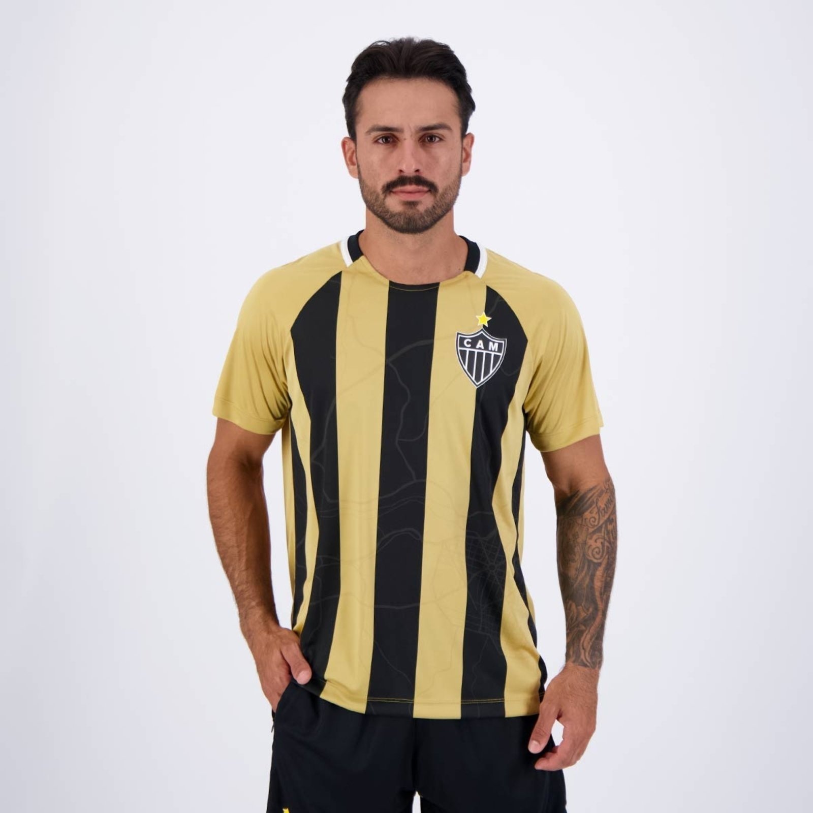 Imagem principal Camisa Atlético Mineiro Euforia Dourada e Preta braziline dourado