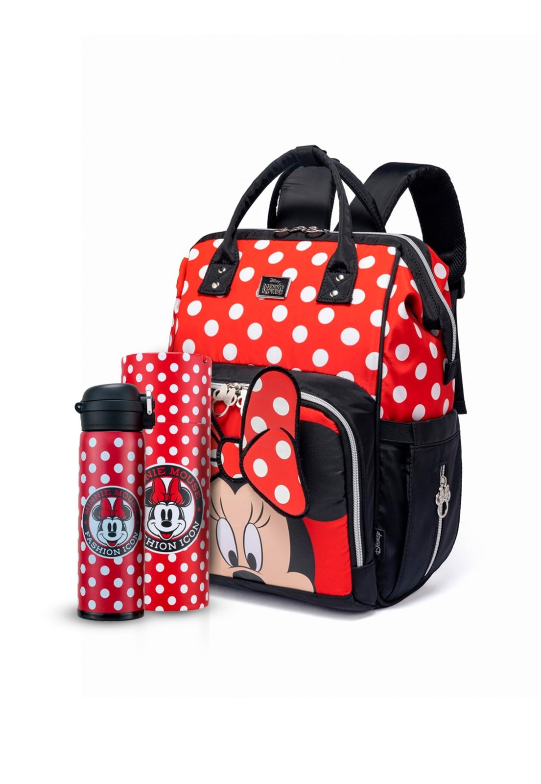 Imagem principal Infantil - Kit Mochila Maternidade Garrafa Minnie Resistente Disney vermelho