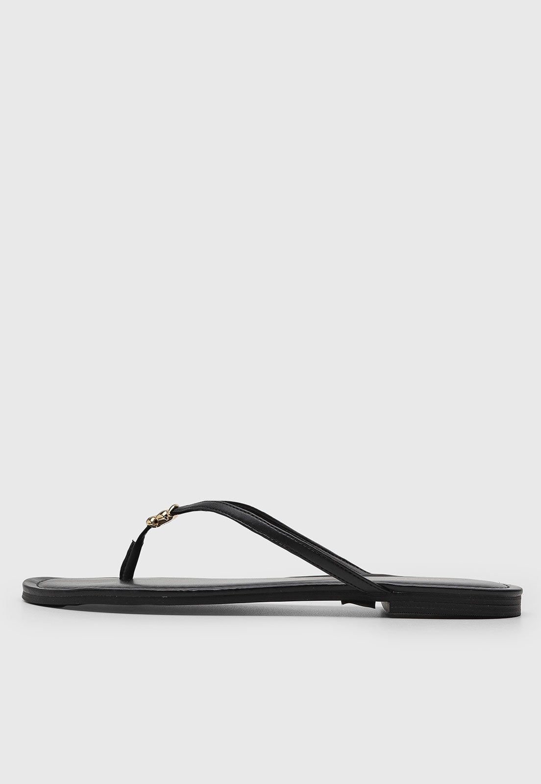 Imagem principal Rasteira Feminina Arezzo Detalhe Metalizado Preta Arezzo preto