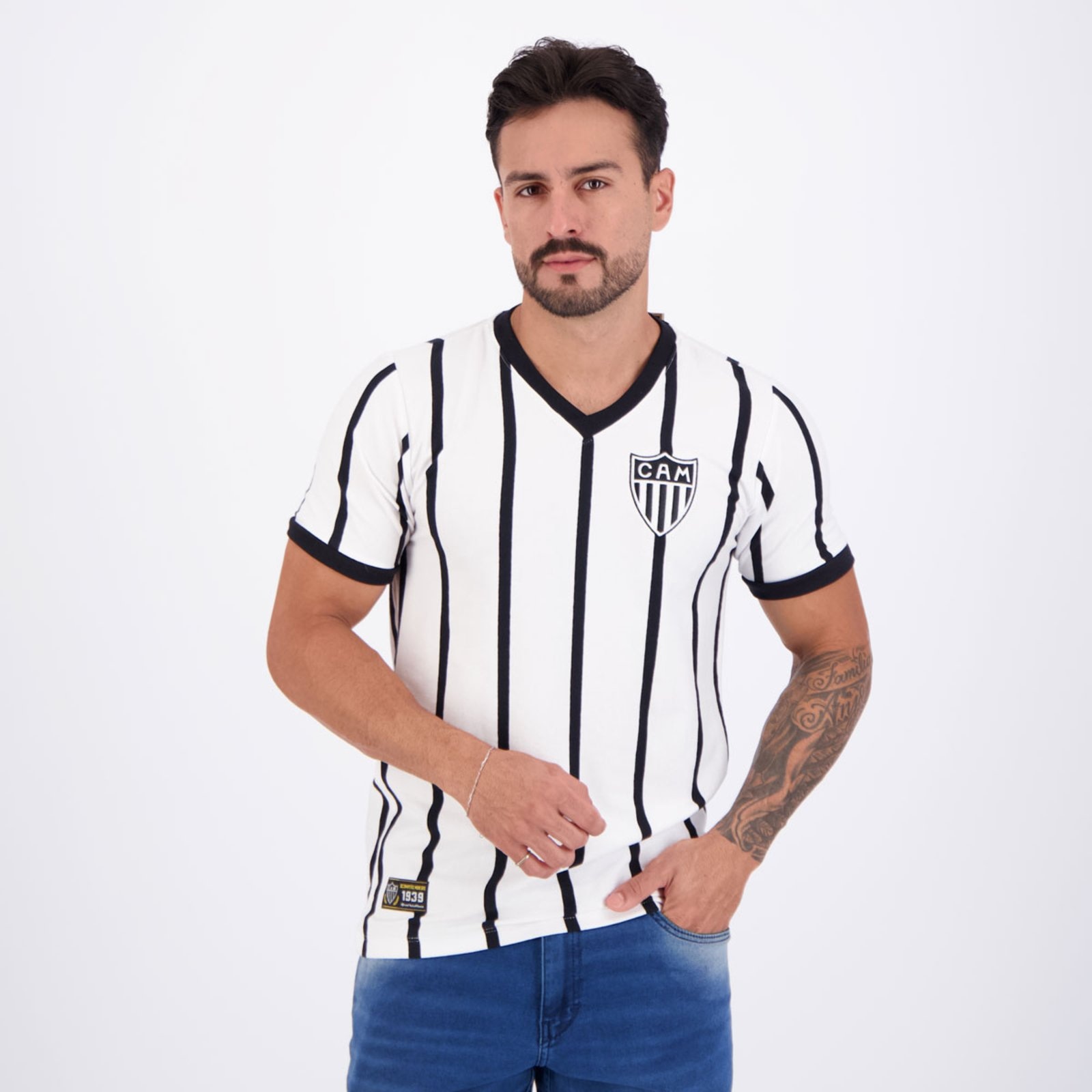 Imagem principal Camisa Atlético Mineiro Retrô 1939 Branca Retrômania branco