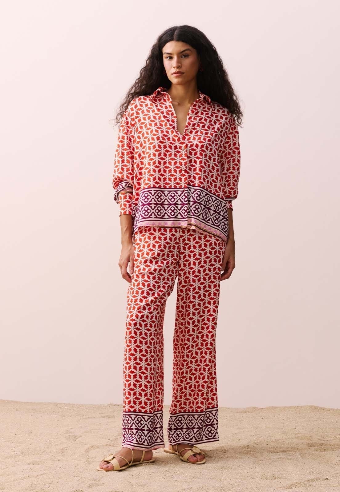 Calça Pantalona Estampada Belterra