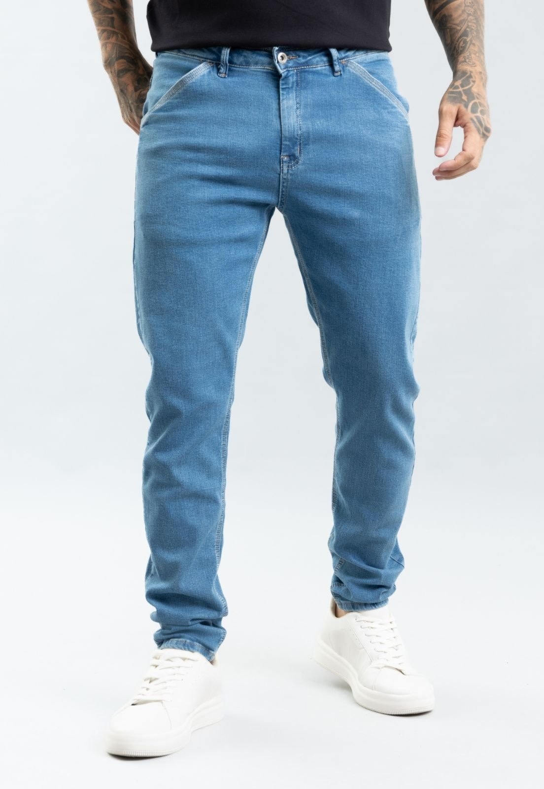 Imagem principal Calça Jeans Slim Básica Masculina Claro Dialogo Dialogo Jeans azul