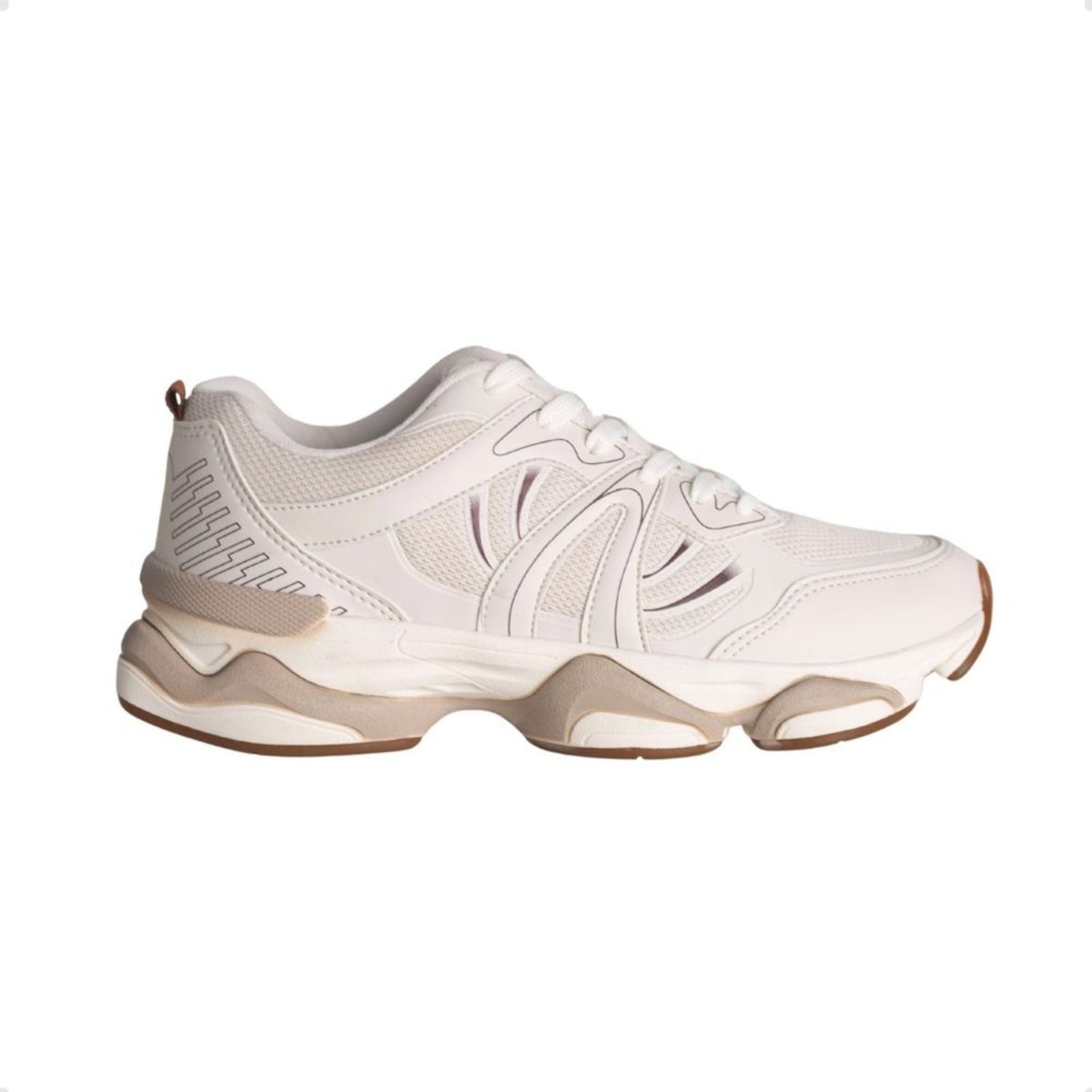 Imagem principal Tênis Jump Motion Bege Jump dourado