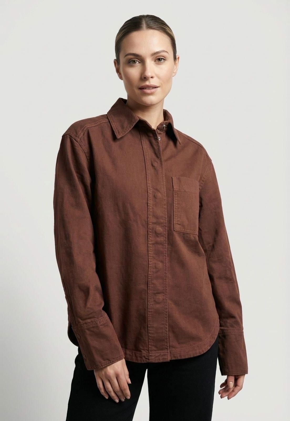 Imagem principal Camisa Feminina Lez a Lez Sarja Lez a Lez marrom