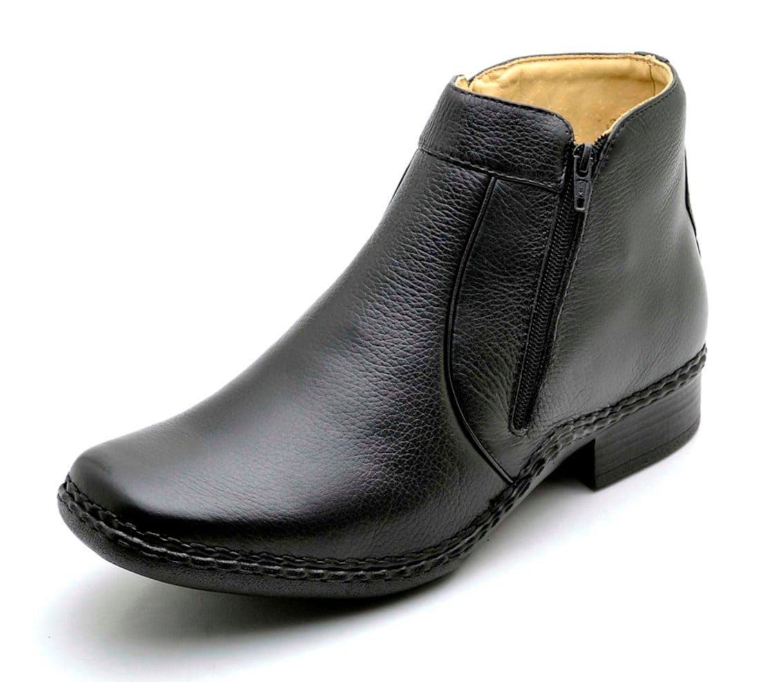 Botina Clube do Sapato de Franca Premium Louvre Preta