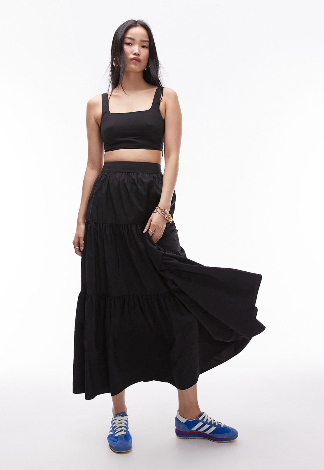 Saia TOPSHOP Longa Marias Preta