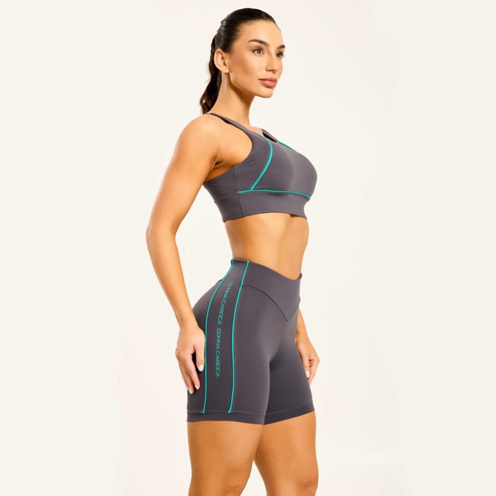 Imagem principal Short Perception Carbox Poliamida Com Estampa Emborrachada Donna Carioca cinza