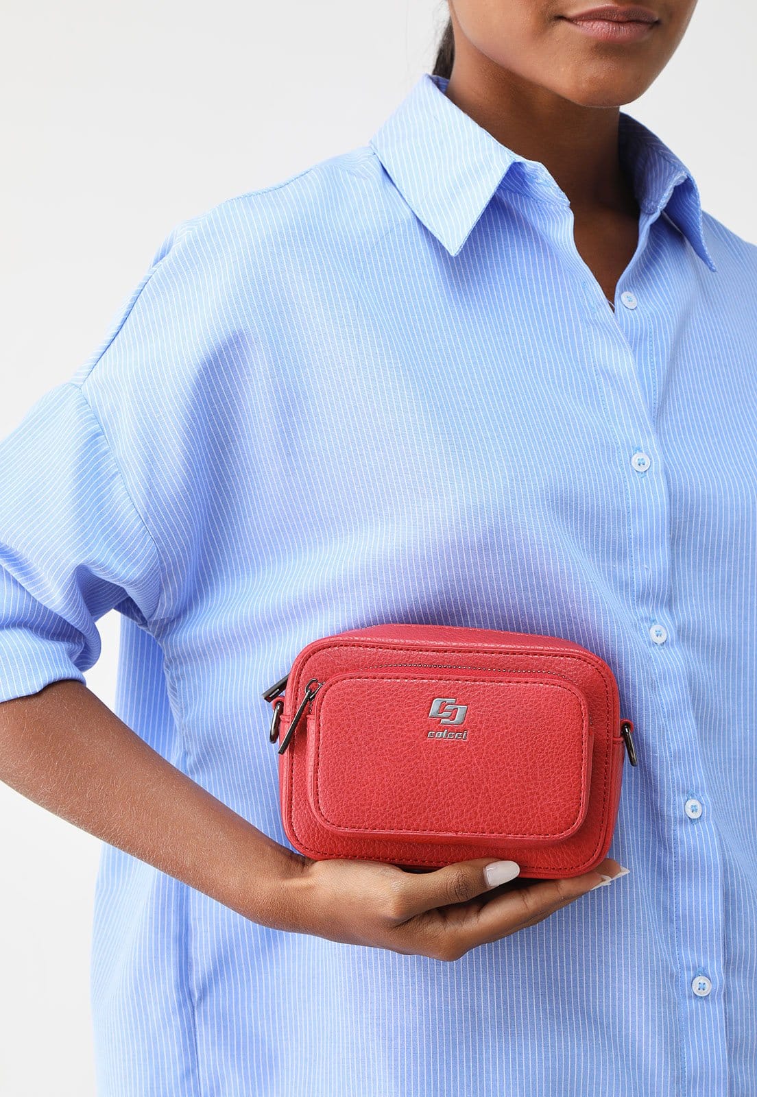 Bolsa Transversal Feminina Colcci Alça Ajustável Vermelha