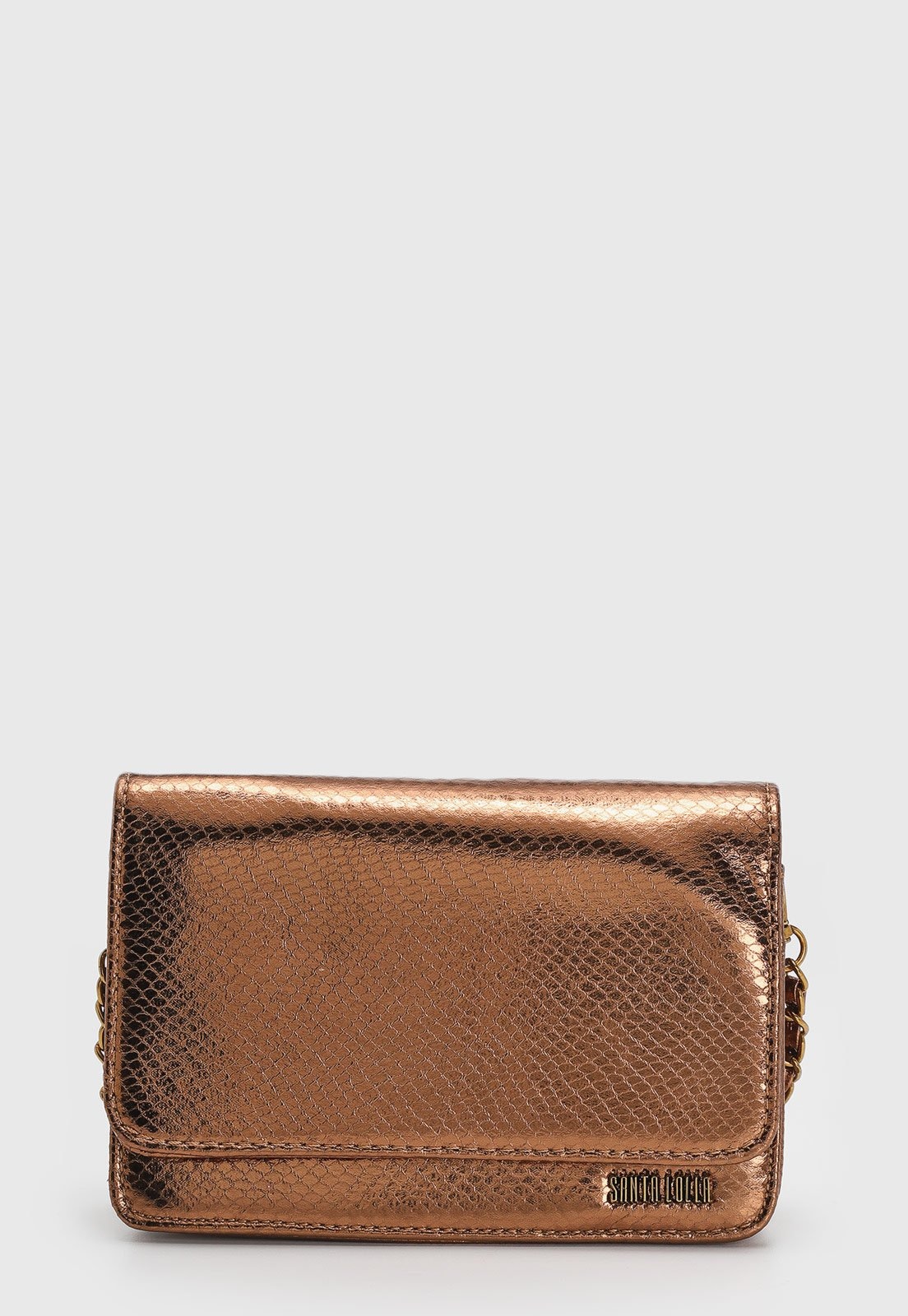 Imagem principal Bolsa Feminina Santa Lolla Metalizada Corrente Santa Lolla bronze