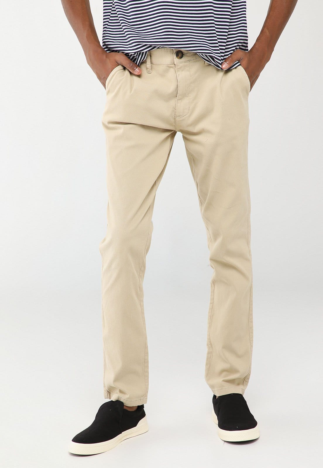 Calça Masculina Dudalina Canelada Chino Slim