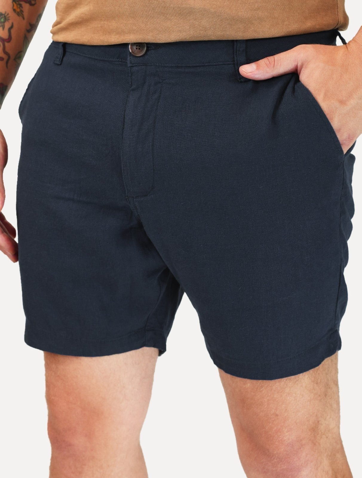 Imagem principal Bermuda Reserva Masculina Casual Linho Reserva azul marinho