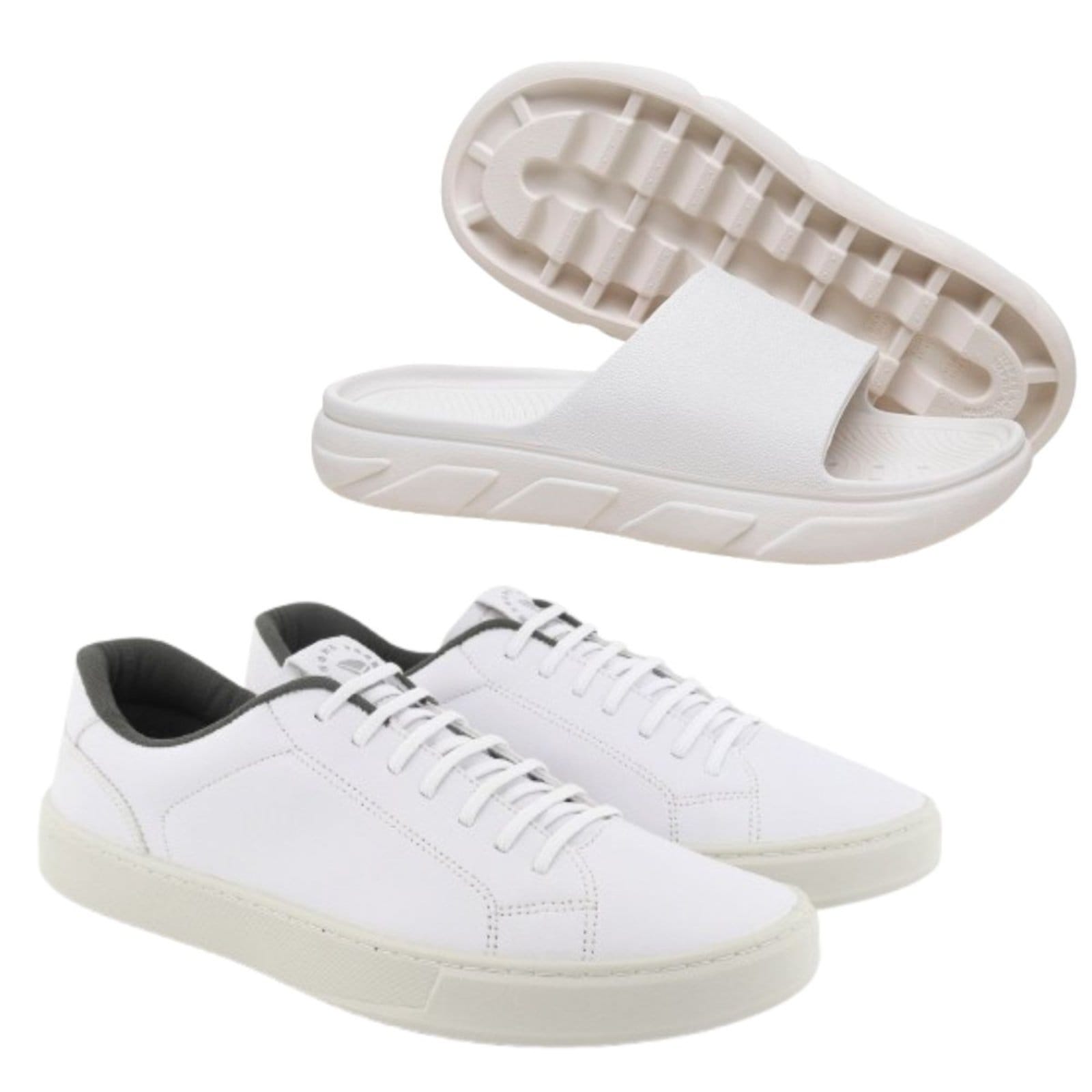 Kit Sapatenis Masculino Anna Andrade Tênis Sapato Elástico e Chinelo Slide Conforto