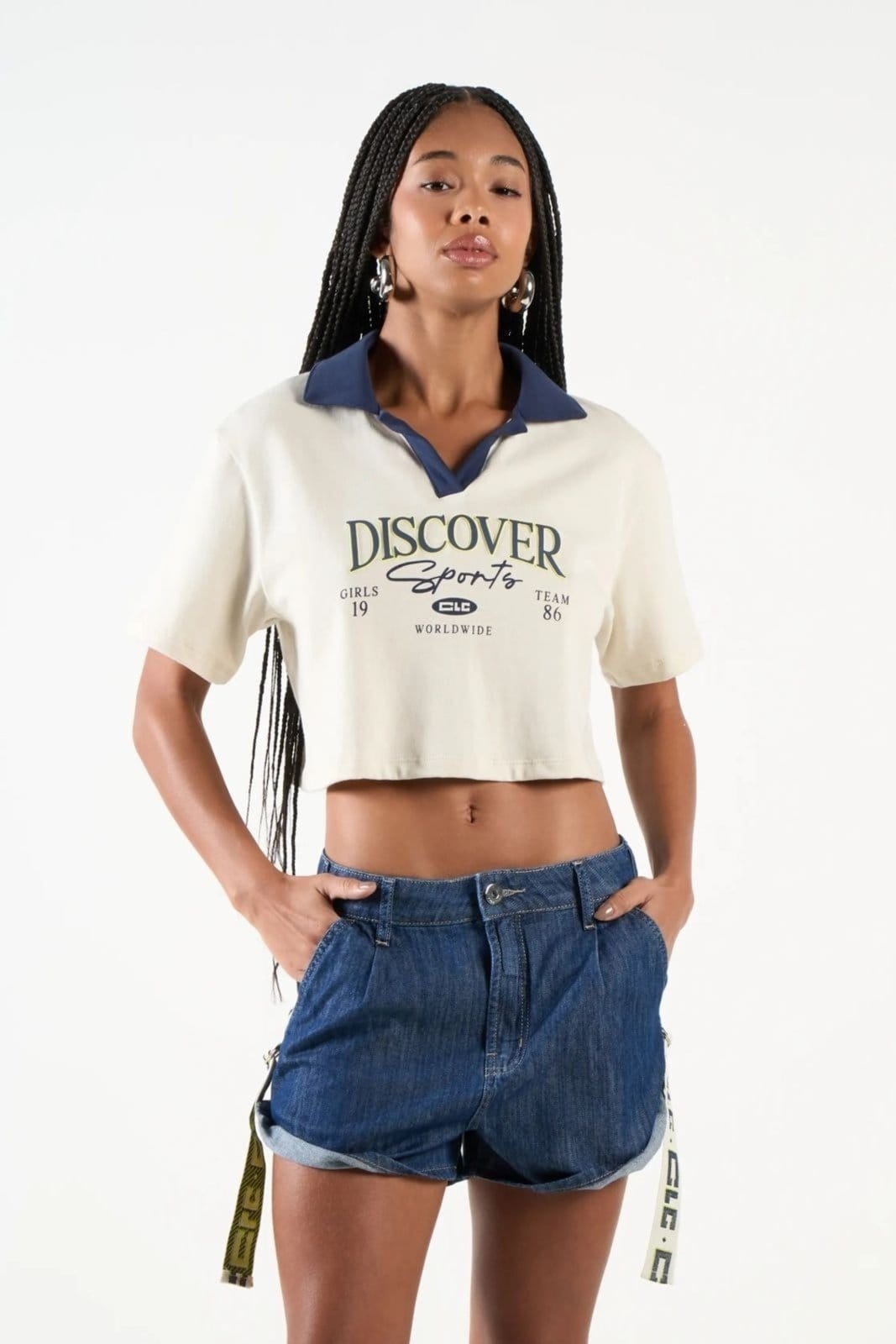 Polo Colcci CLC Bege/Azul