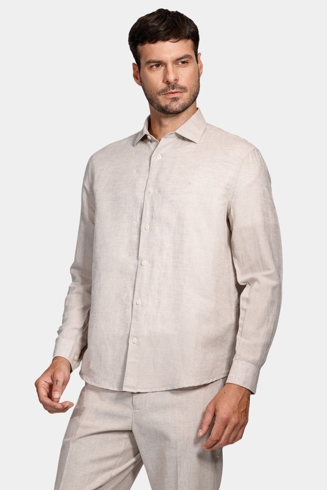 Imagem principal Camisa Manga Longa Move Regular Linho Algodão Martinelli Cáqui Aramis bege