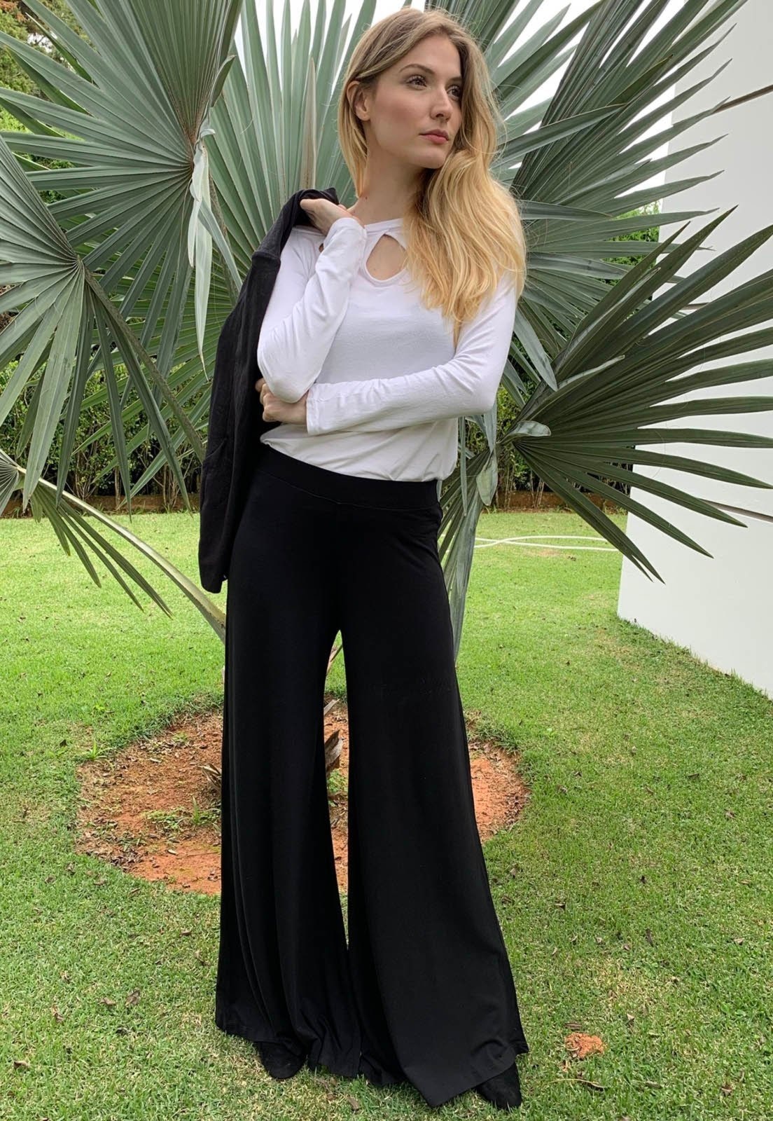 Imagem principal Calça Pantalona Amazonia Vital Malha Granja Preta Amazonia Vital preto