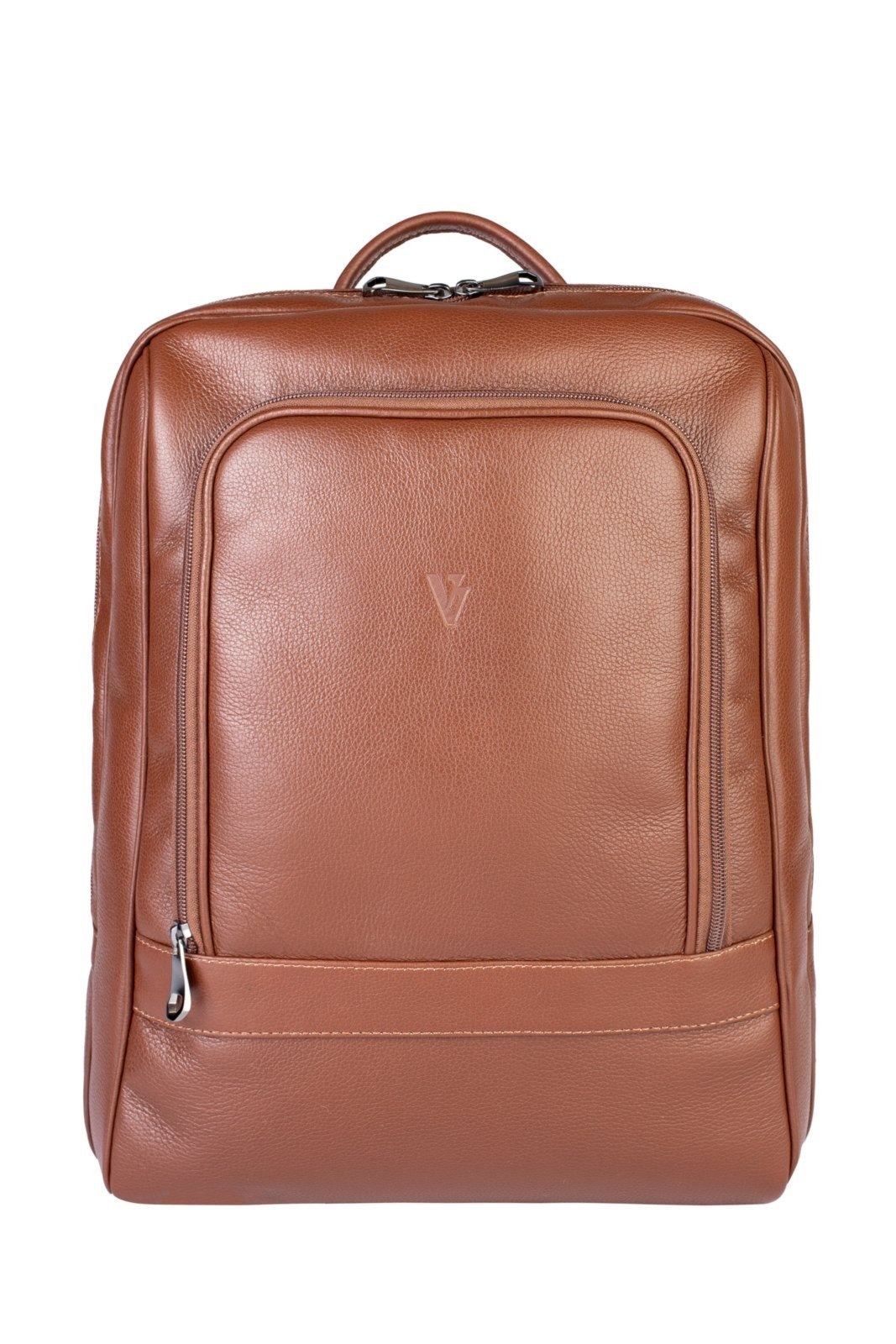 Imagem principal Mochila Vira Vento De Couro Slim Masculina Enzo Vira Vento caramelo