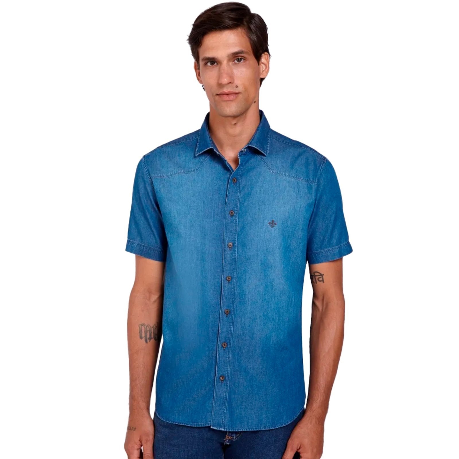 Imagem principal Camisa Jeans Dudalina Slim In24 Masculino Dudalina azul