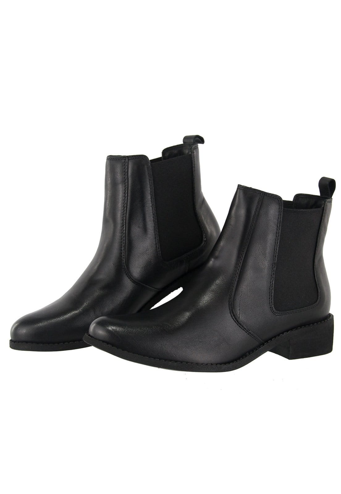 Bota Chelsea Em Couro Maria Paula