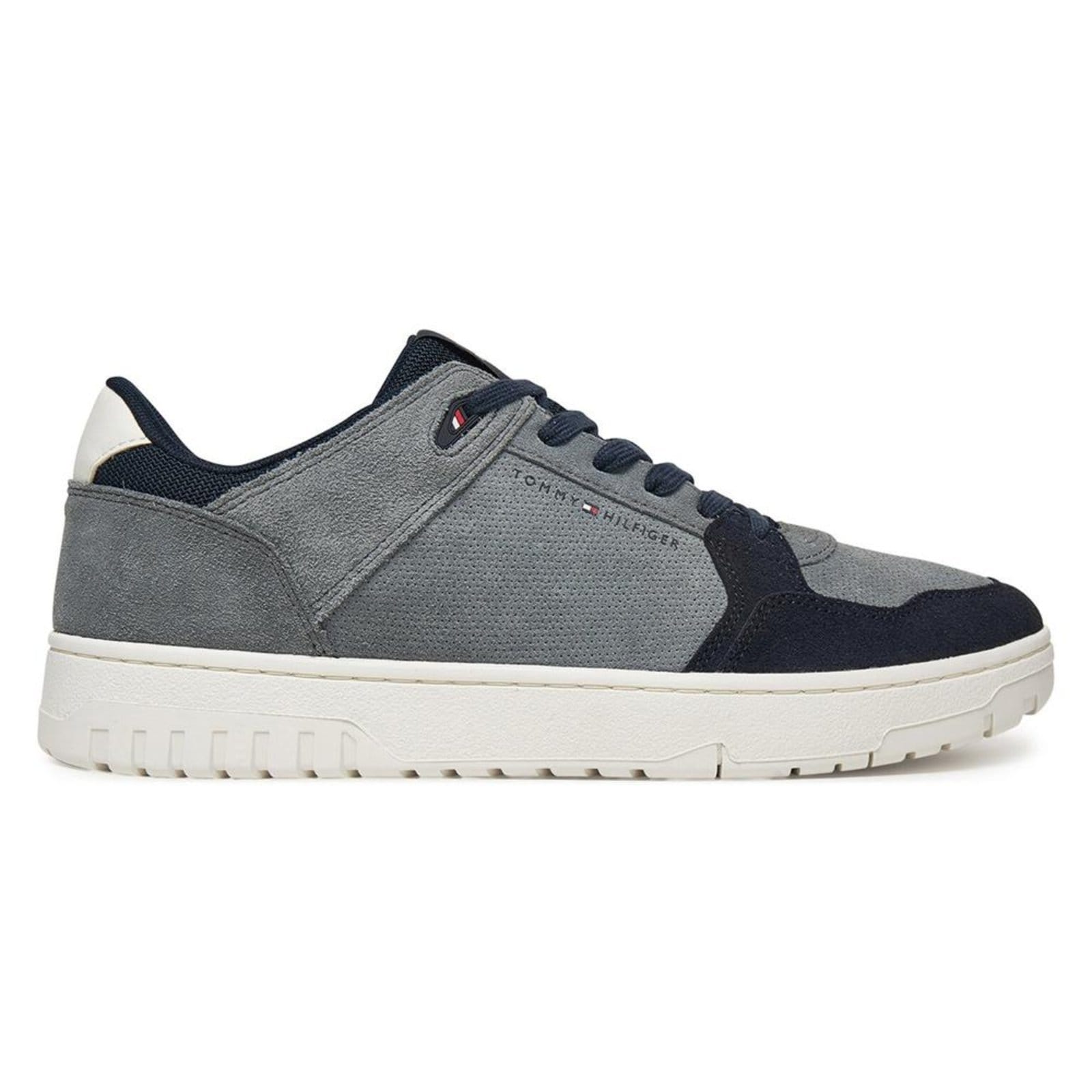 Tênis Tommy Hilfiger TH Basket Core Lite Suede Overcast Grey
