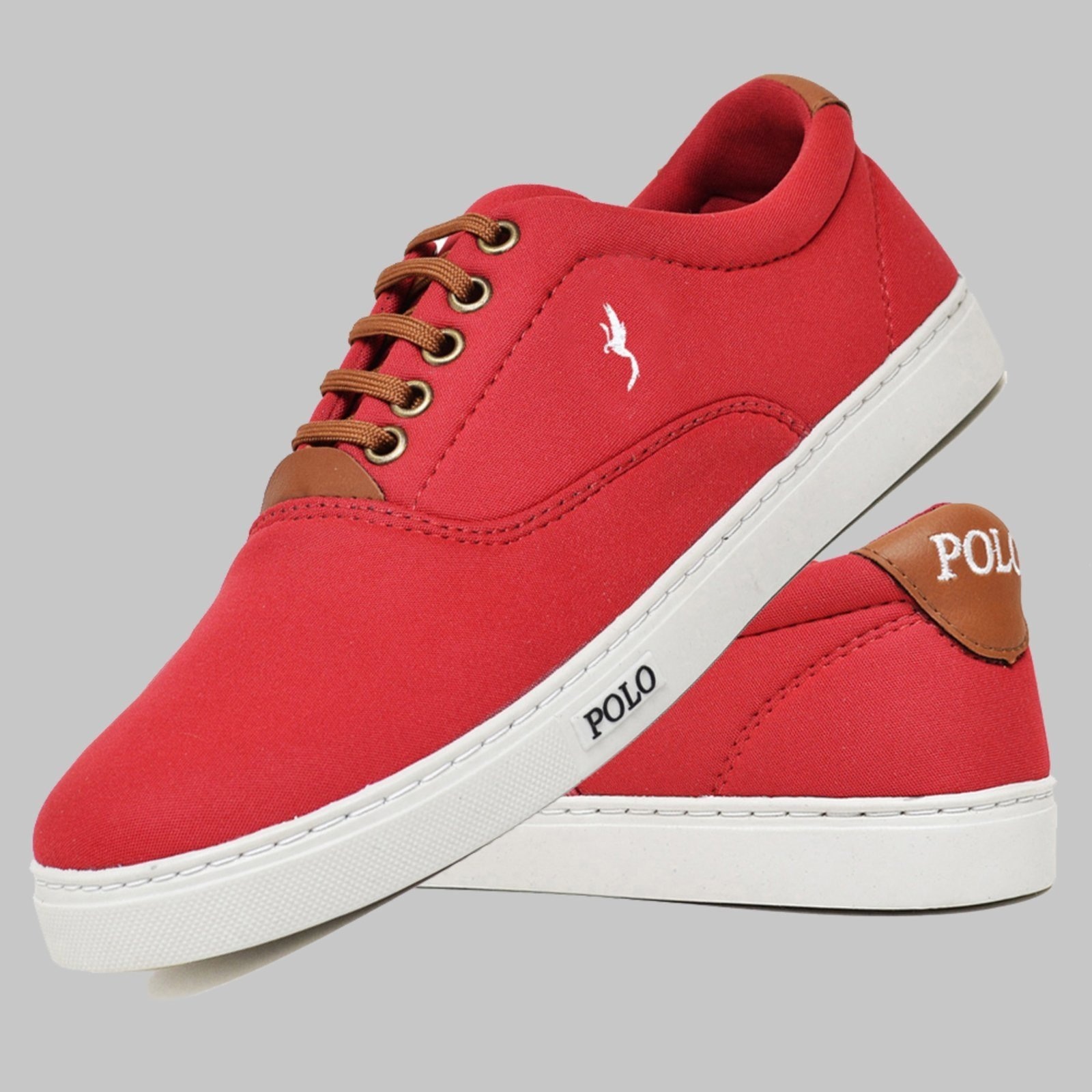 Imagem principal Sapatênis Casual Masculino Cano Baixo Polo Blu Vermelho Polo Blu vermelho blu