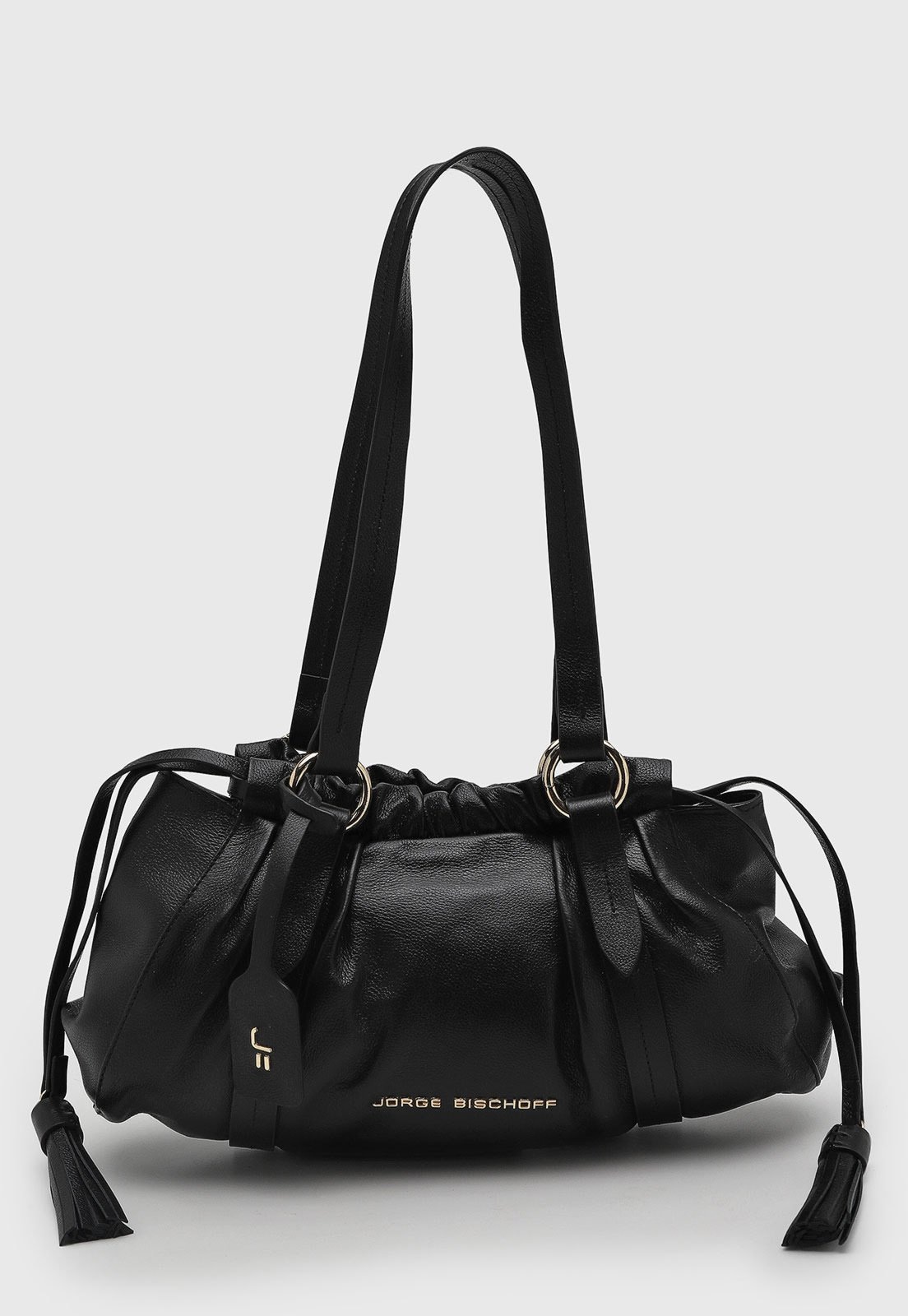 Imagem principal Bolsa Média Feminina Jorge Bischoff Franzido Preta Jorge Bischoff preto