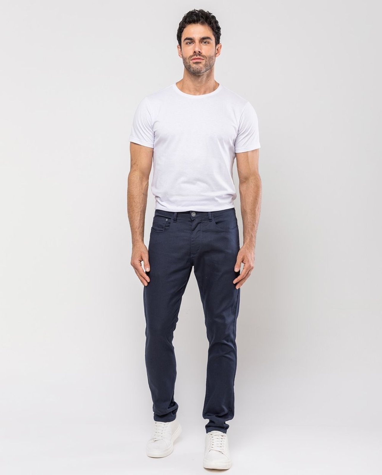 Imagem principal Calça Sarja Slim Fit Masculina Básica 21571 Marinho Consciência azul marinho