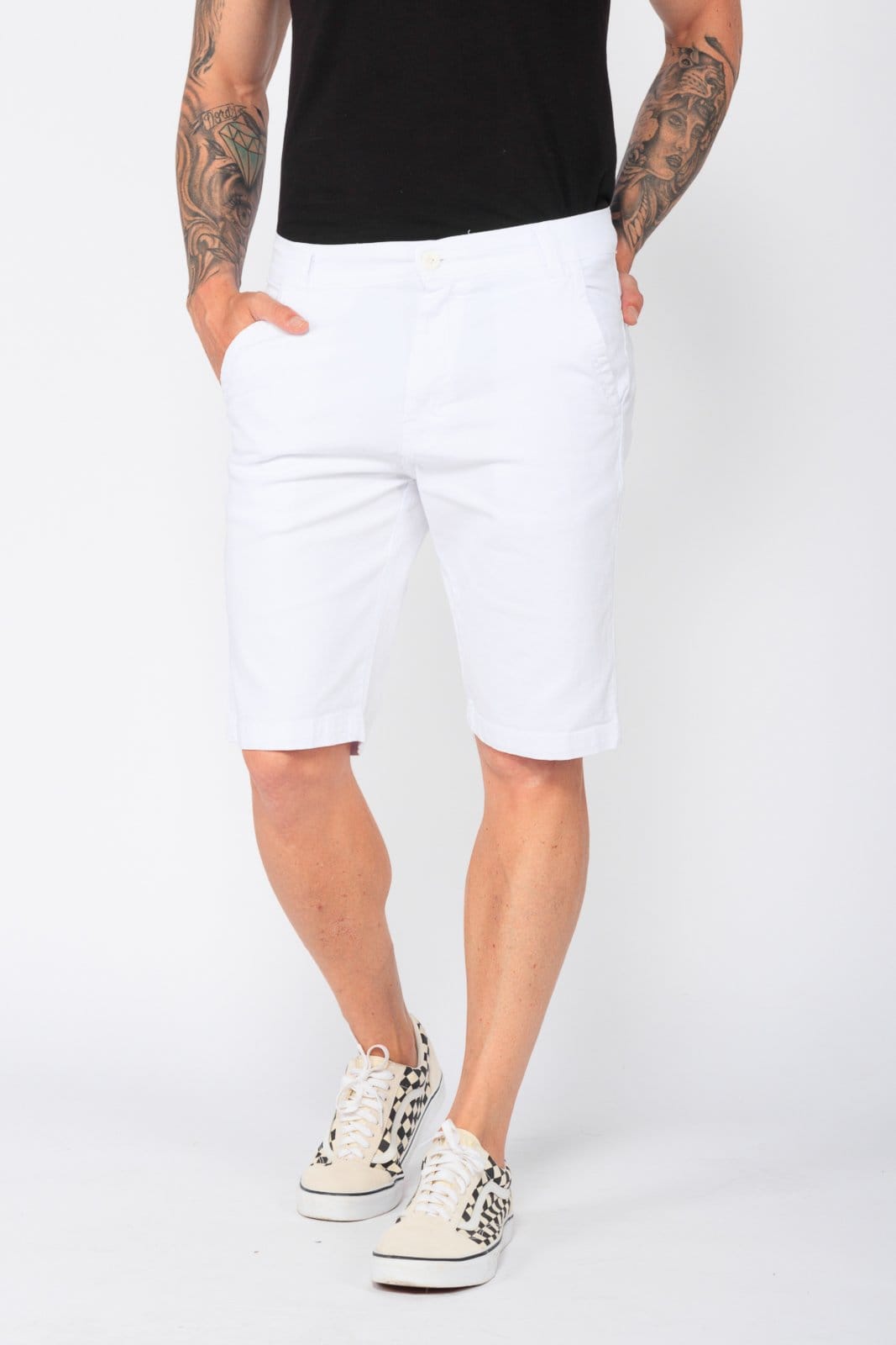 Bermuda Sarja Macaw Conforto Reta Snow 7838