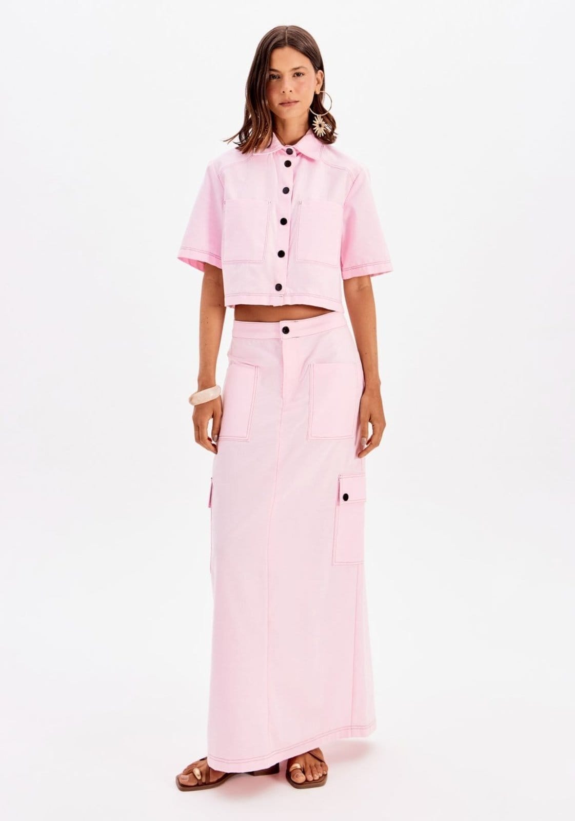 Saia Super Midi Utilitária Cintura Alta