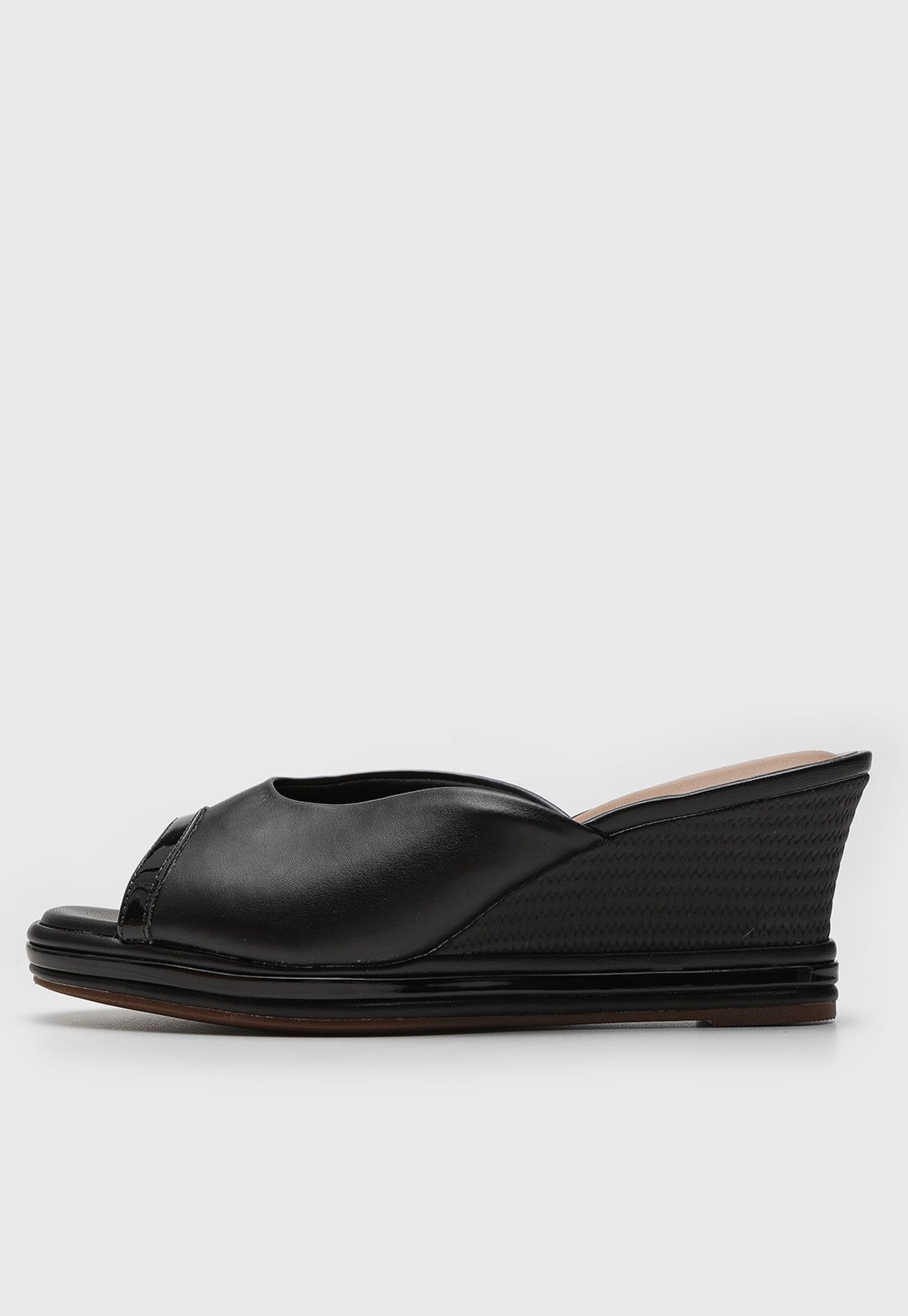 Imagem principal Tamanco Anabela Beira Rio Salto Texturizado BEIRA RIO preto