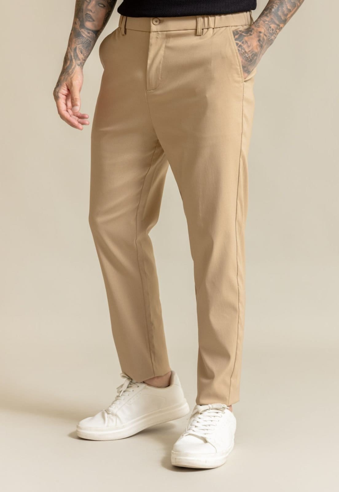 Calça Alfaiataria Masculina Social Slim Color Dialogo Mocha